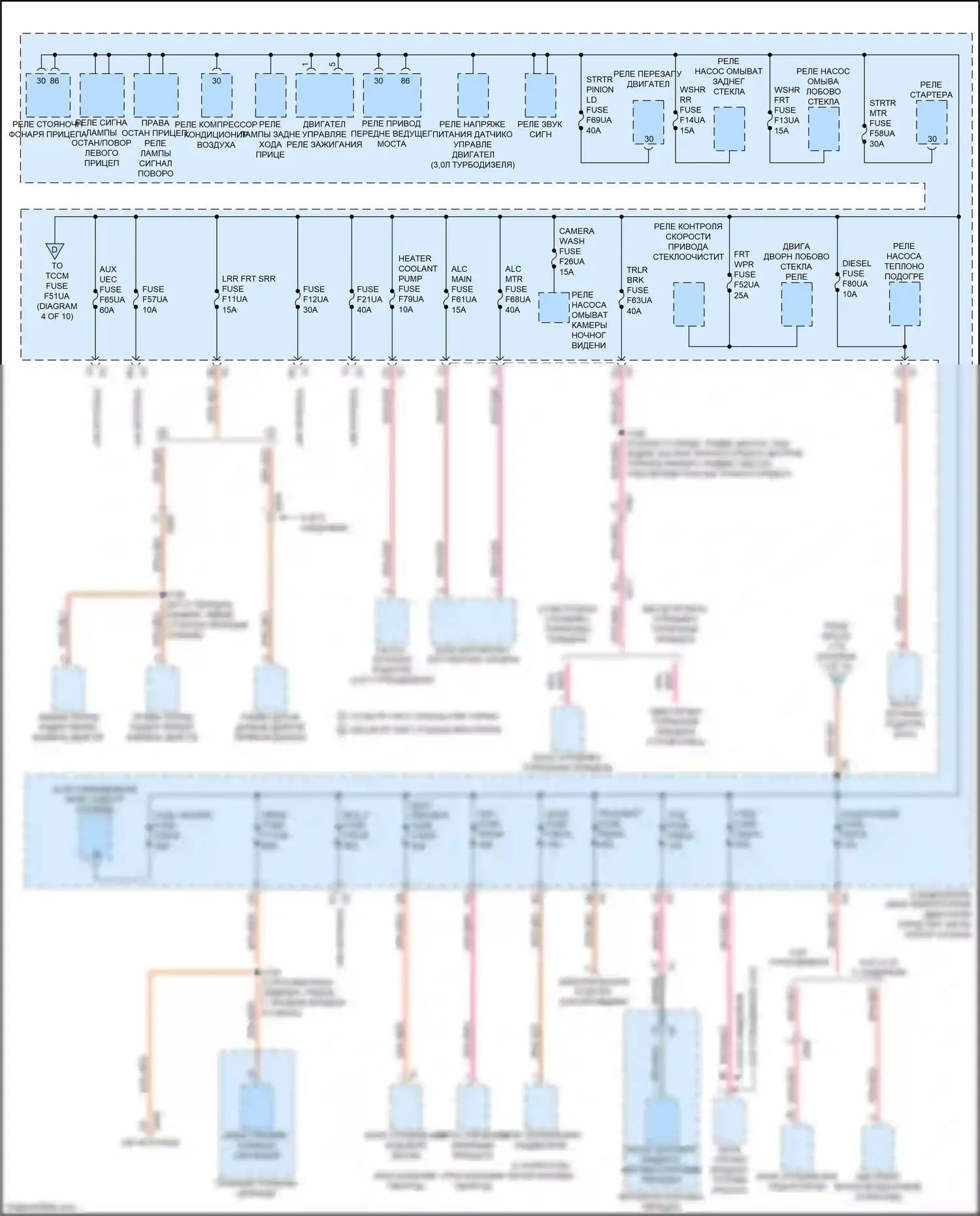 Escalade-V Cadillac GMT 1XX (2022-2024): Электросхема блока предохранителей реле (3 из 10) 