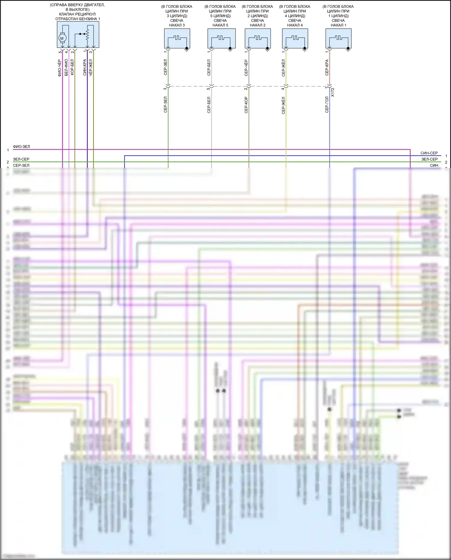 Escalade-V Cadillac GMT 1XX (2022-2024): Электросхема двигателя 3.0l vin t (3 из 9) 