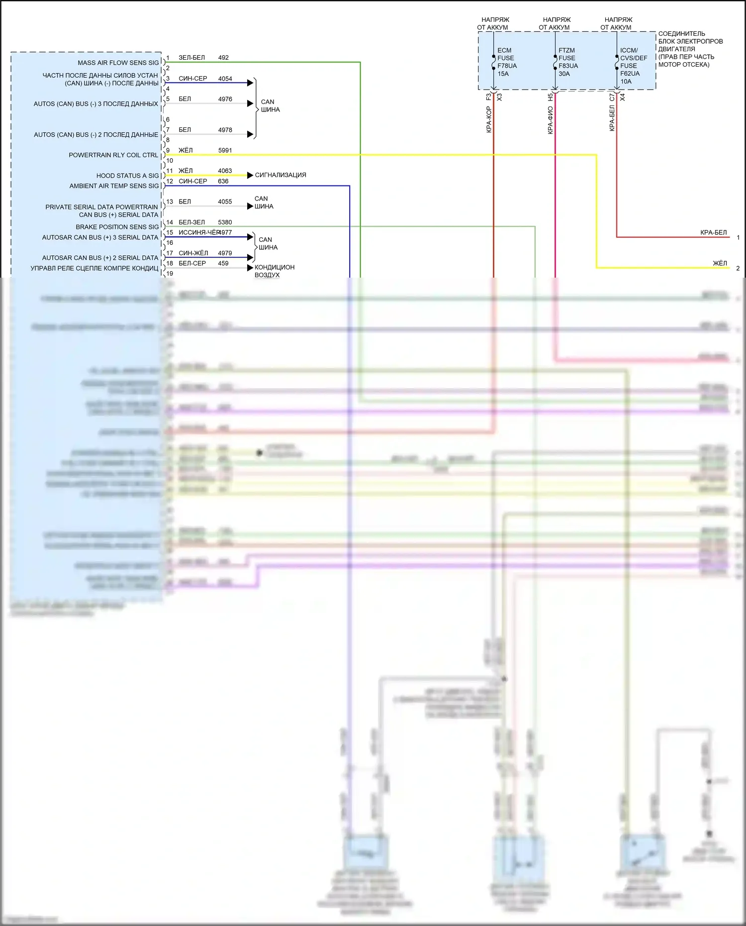 Escalade-V Cadillac GMT 1XX (2022-2024): Электросхема двигателя 6.2l vin 6 (1 из 9) 