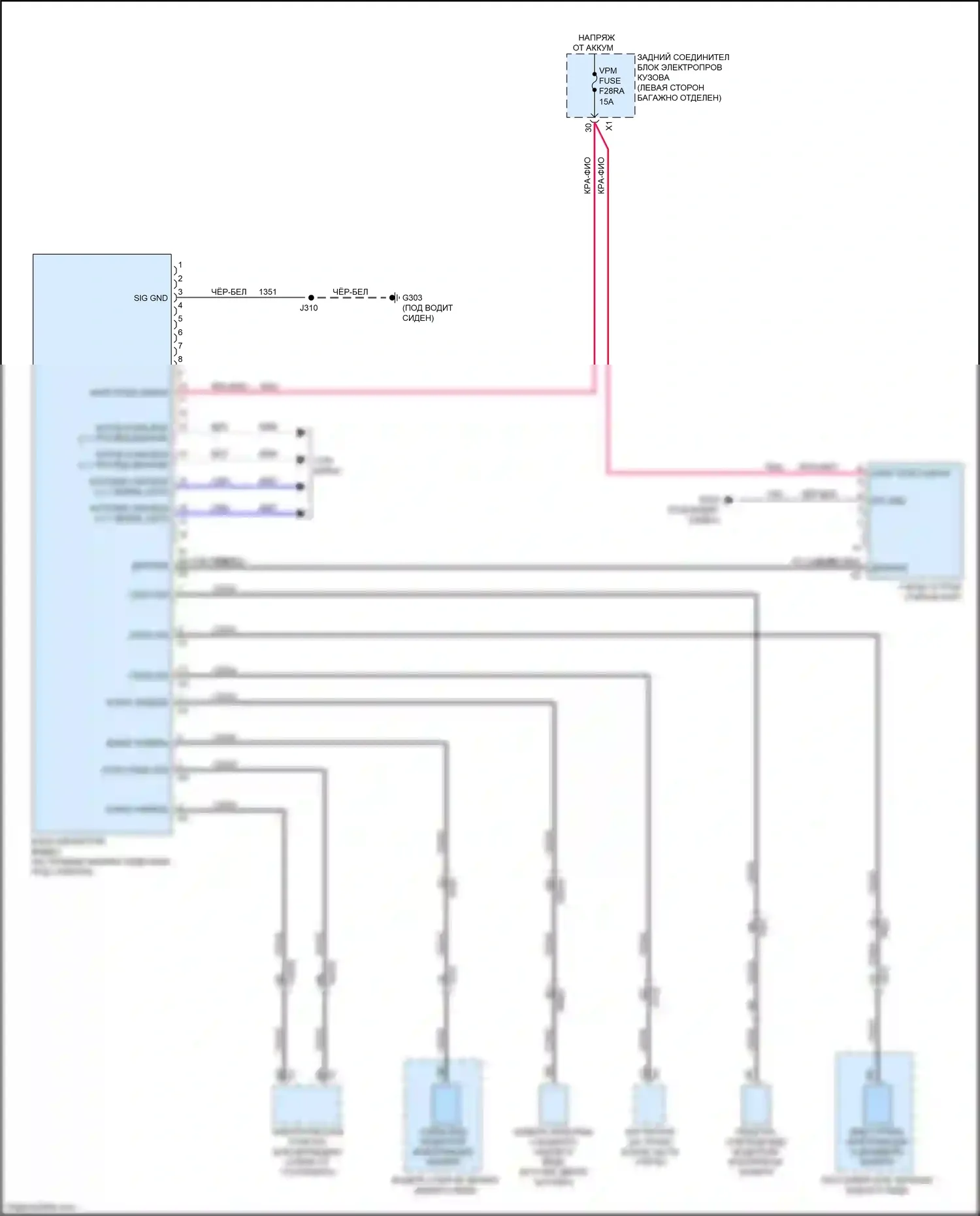 Escalade-V Cadillac GMT 1XX (2022-2024): Электросхема камеры кругового обзора 