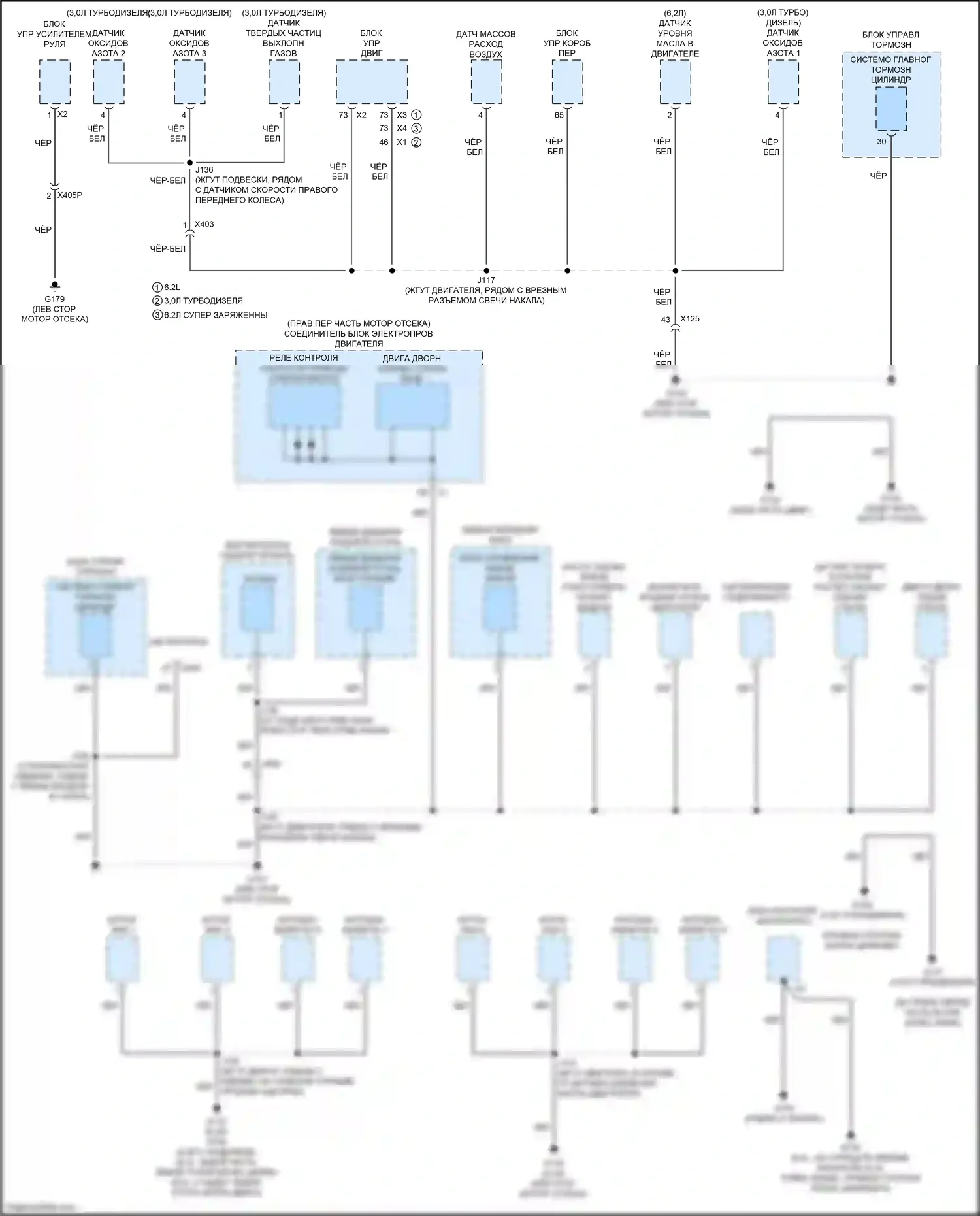 Escalade-V Cadillac GMT 1XX (2022-2024): Электросхема разводки массы (2 из 10) 