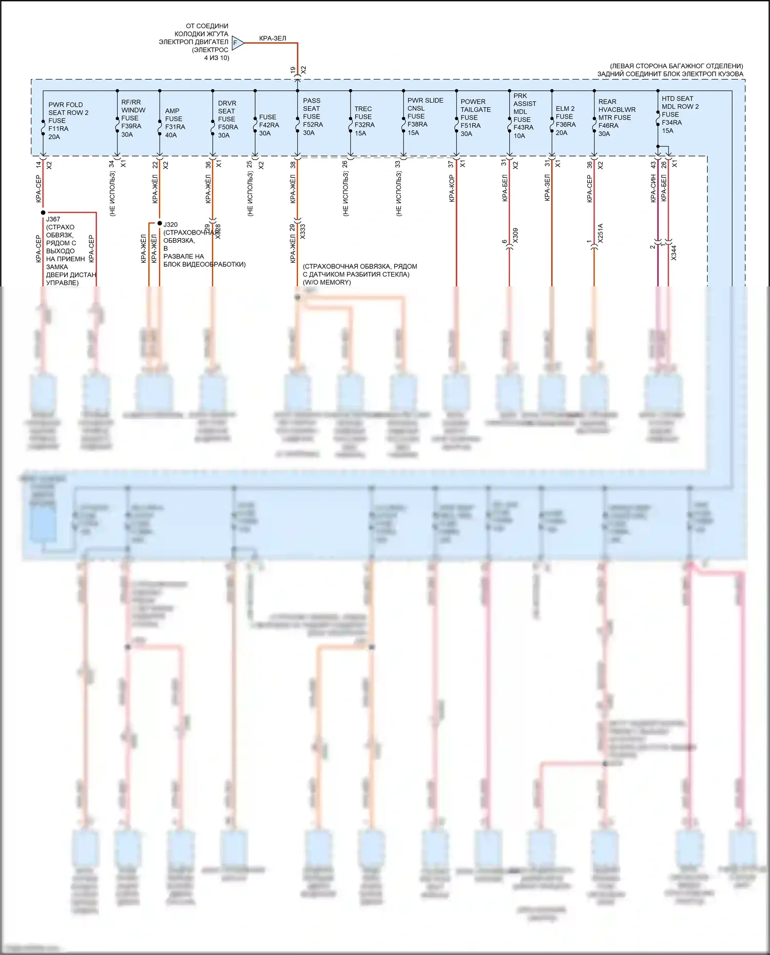 Escalade Cadillac GMT 1XX (2020-2024): Электросхема блока предохранителей реле (6 из 10) 