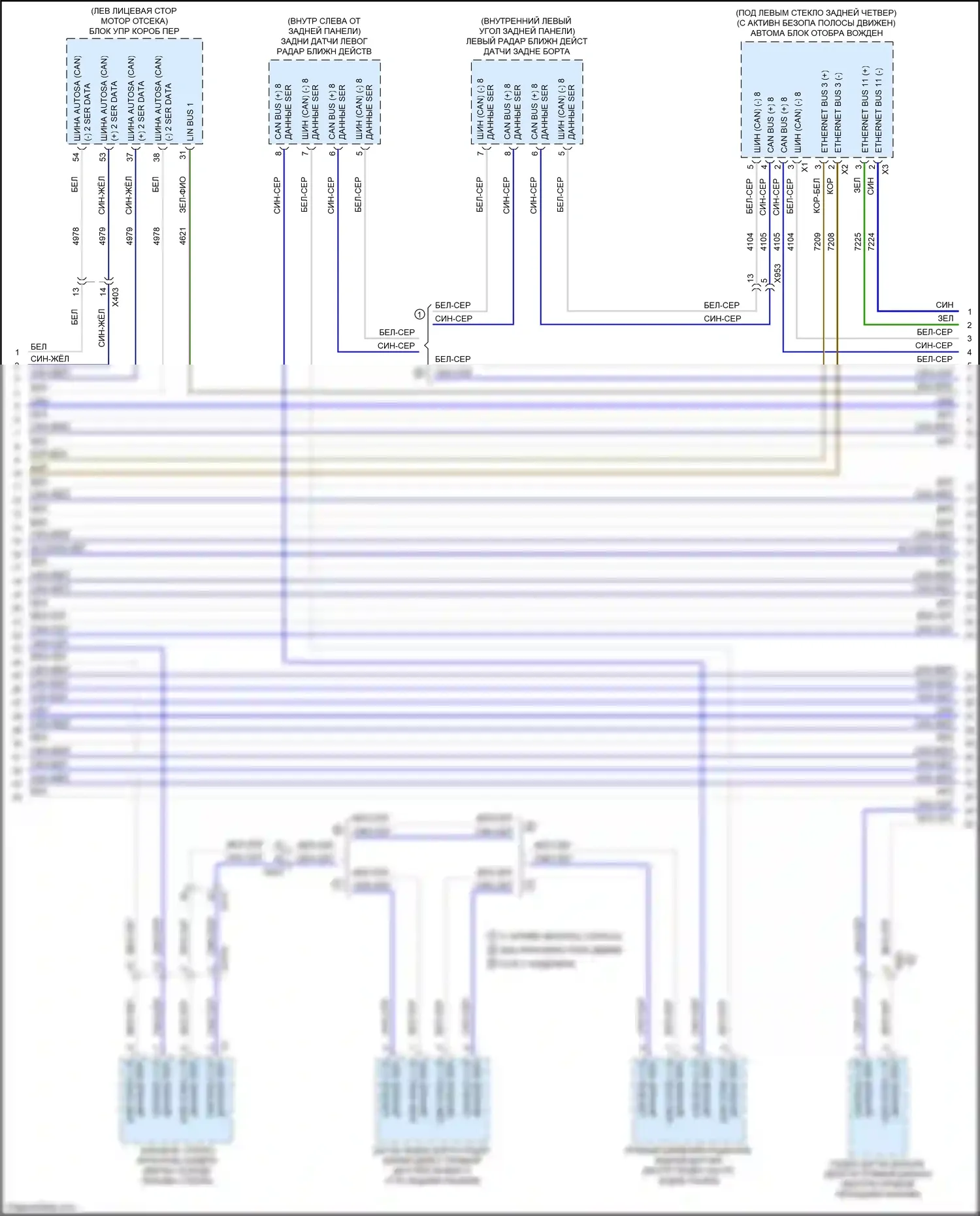 Escalade Cadillac GMT 1XX (2020-2024): Can шина электросхема (6 из 15) 