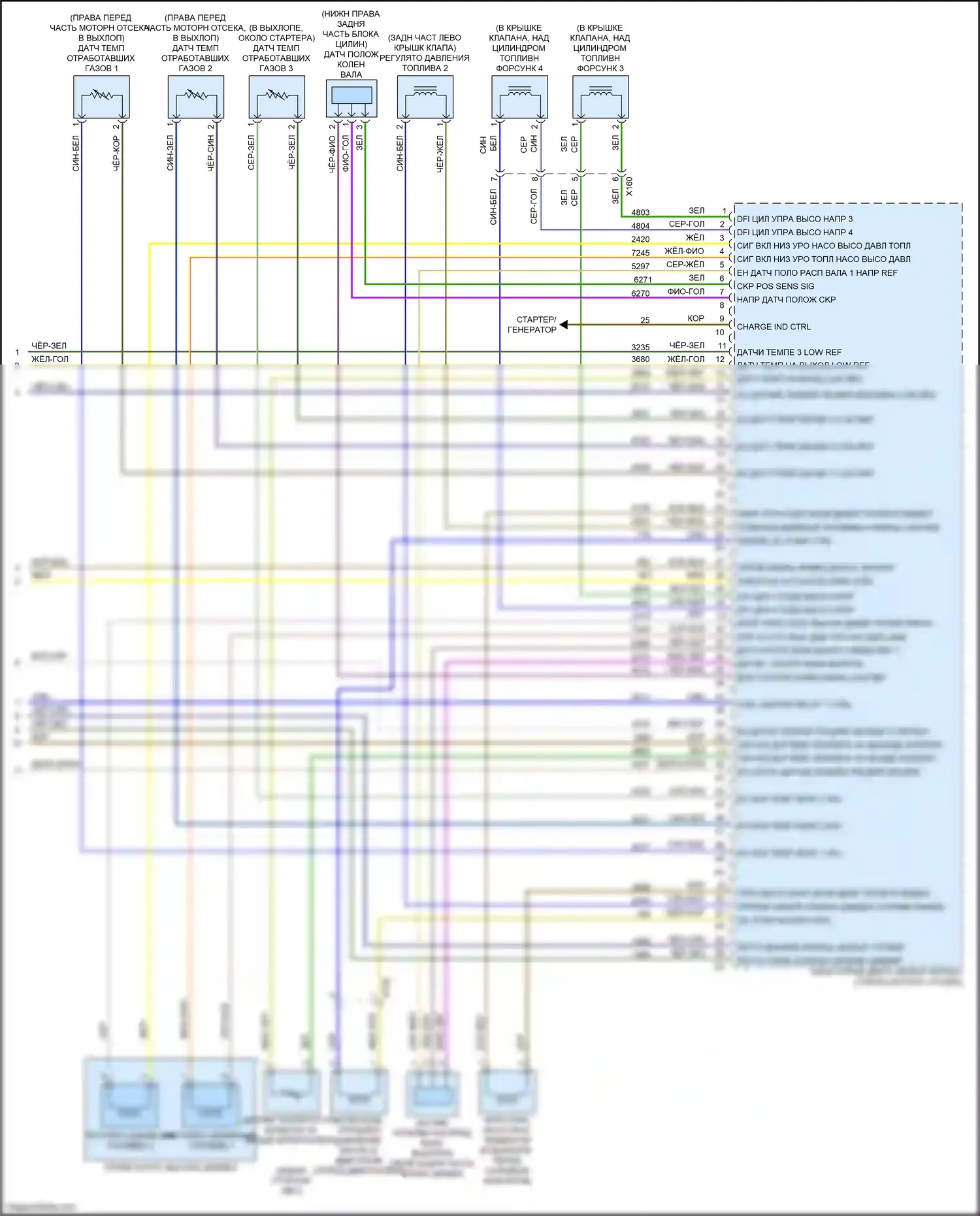 Escalade Cadillac GMT 1XX (2020-2024): Электросхема двигателя 3.0l vin t (9 из 9) 