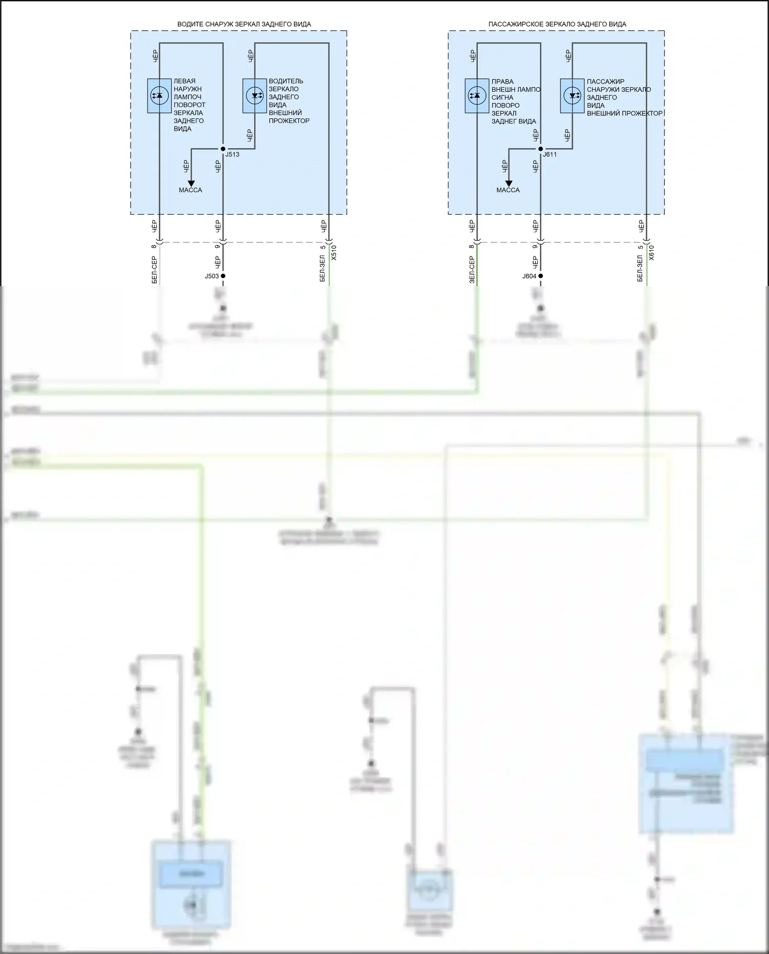 Escalade Cadillac GMT 1XX (2020-2024): Электросхема фар и фонарей (3 из 4) 