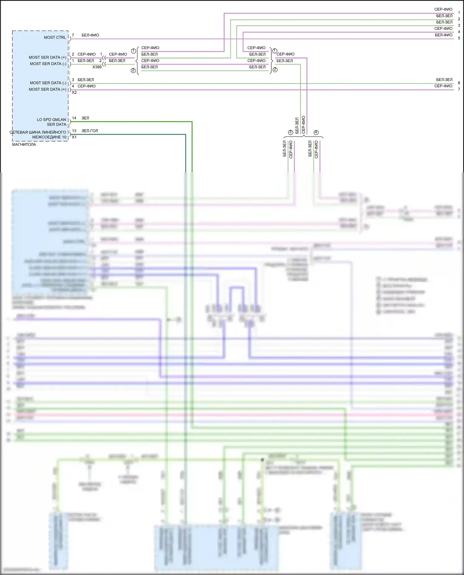 Escalade Cadillac GMT K2 (2014-2020): Can шина электросхема (3 из 9) 