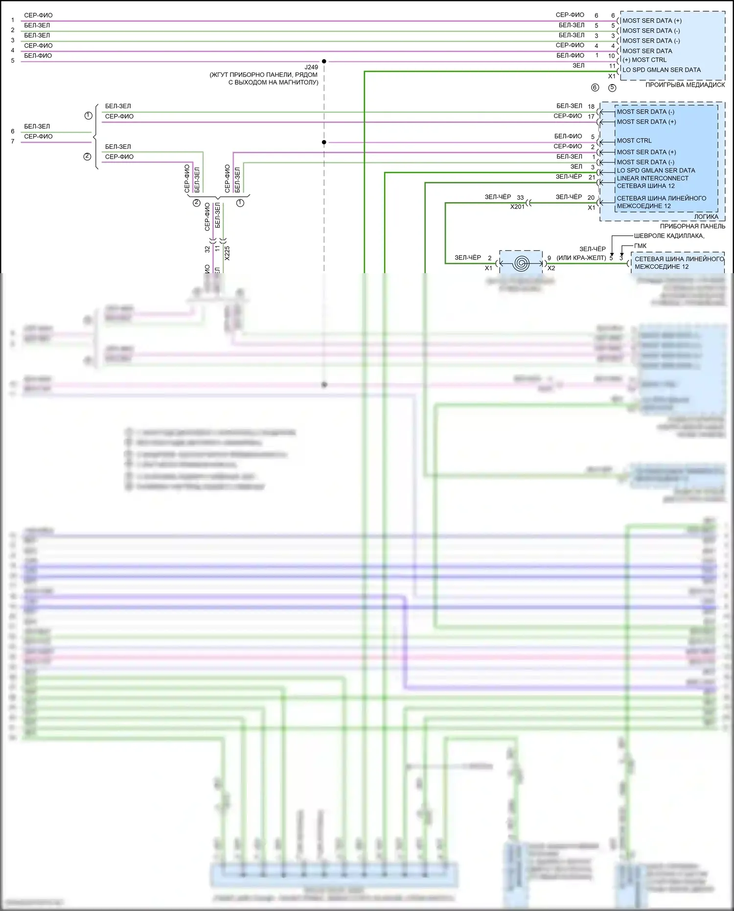 Escalade Cadillac GMT K2 (2014-2020): Can шина электросхема (4 из 9) 