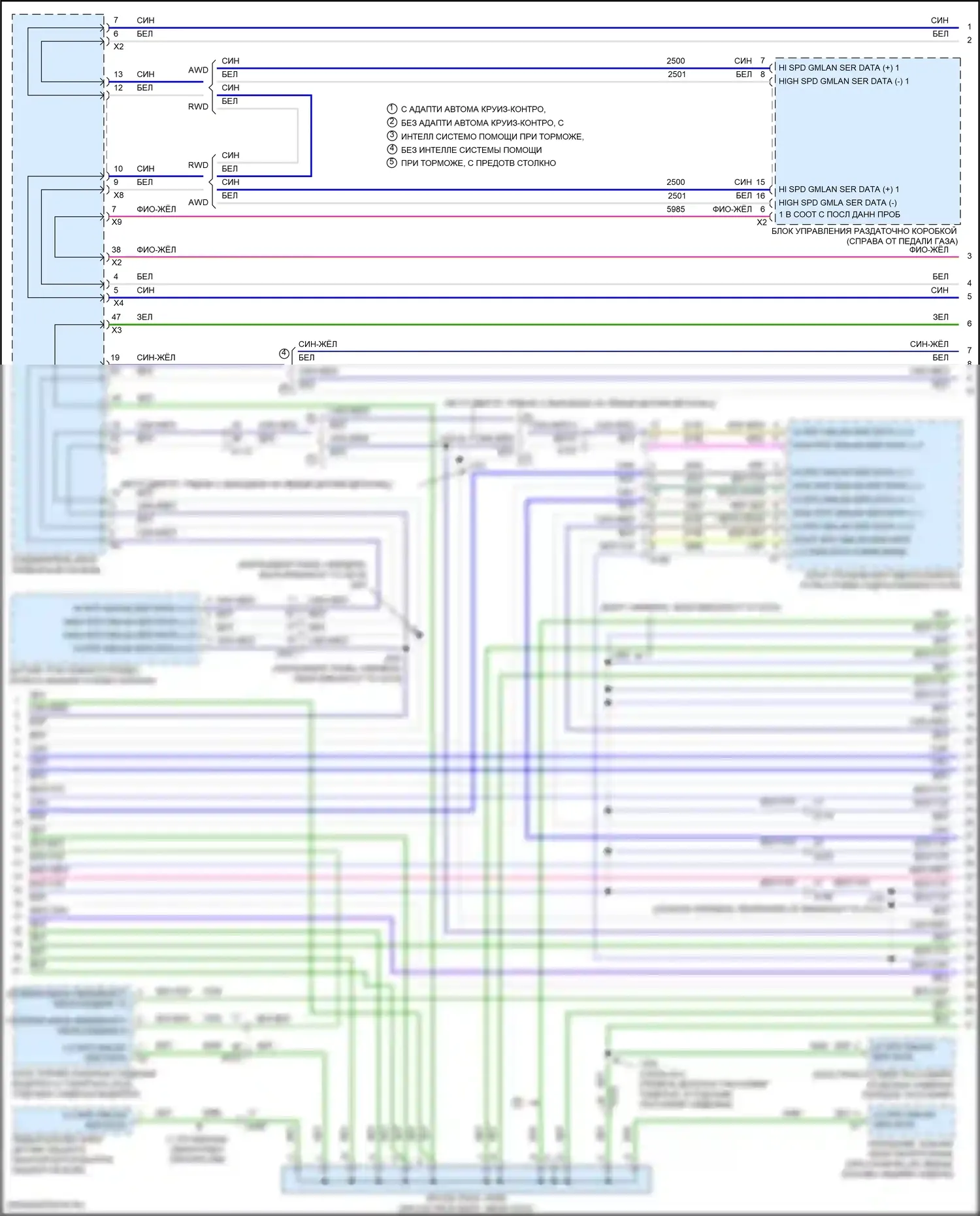 Escalade Cadillac GMT K2 (2014-2020): Can шина электросхема (5 из 9) 