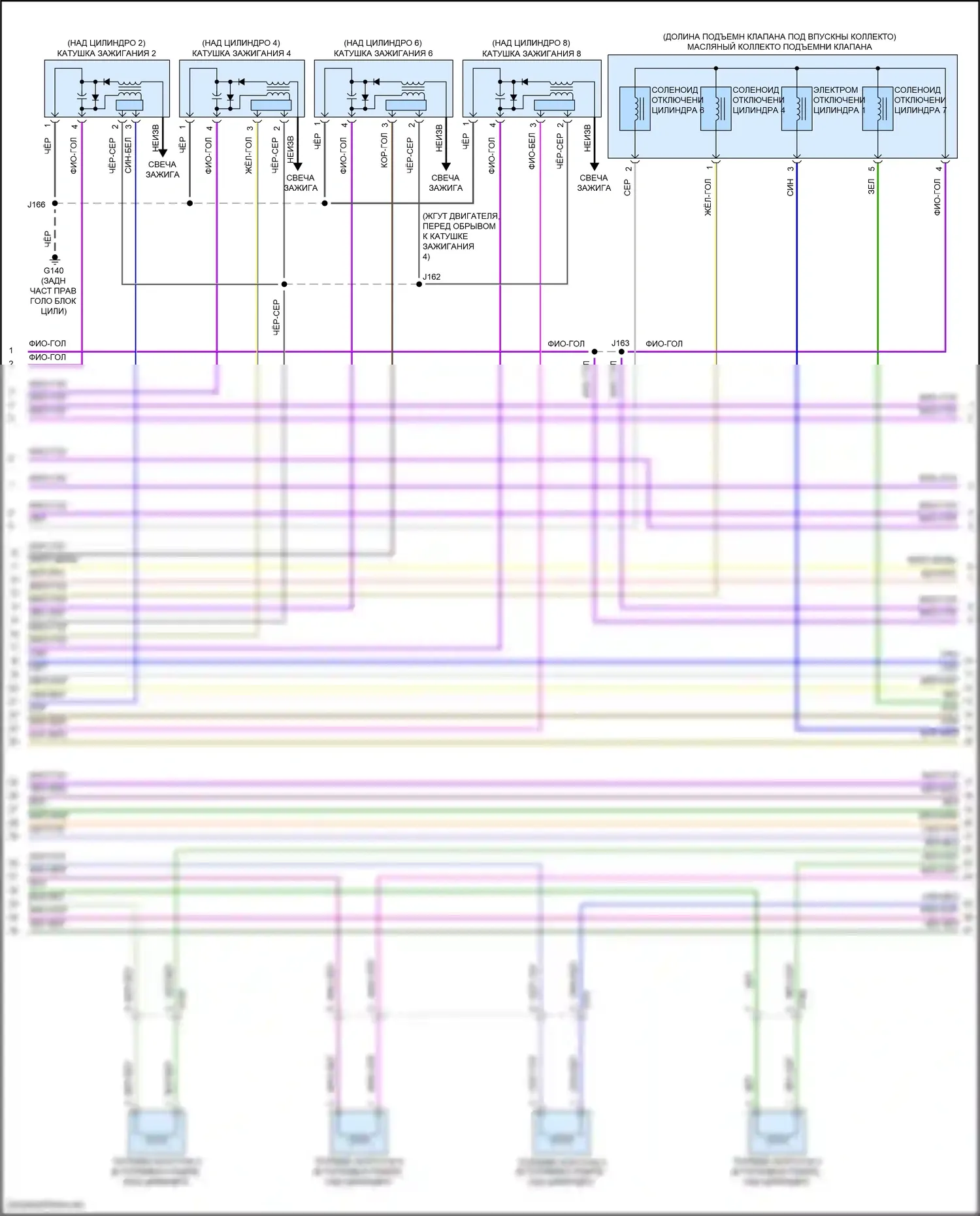 Escalade Cadillac GMT K2 (2014-2020): Электросхема двигателя 6.2l vin f (5 из 8) 
