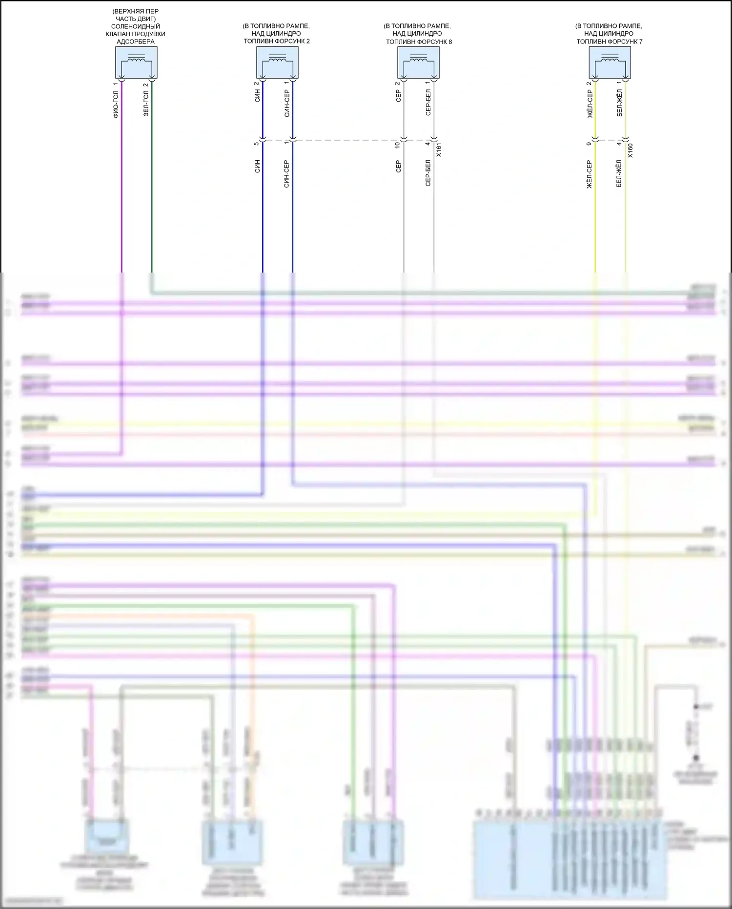 Escalade Cadillac GMT K2 (2014-2020): Электросхема двигателя 6.2l vin f (6 из 8) 