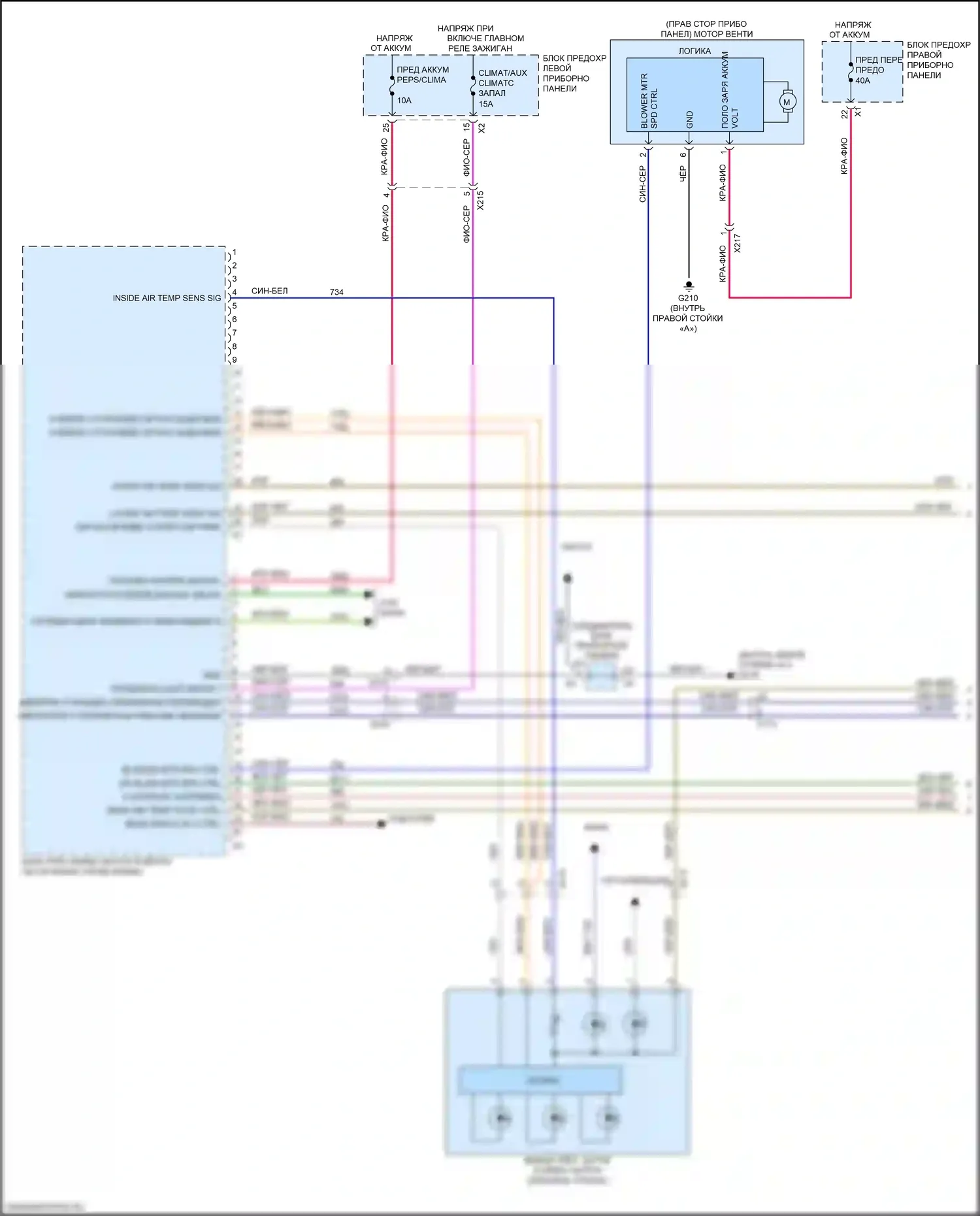 Escalade Cadillac GMT K2 (2014-2020): Электросхема климат контроля (1 из 5) 