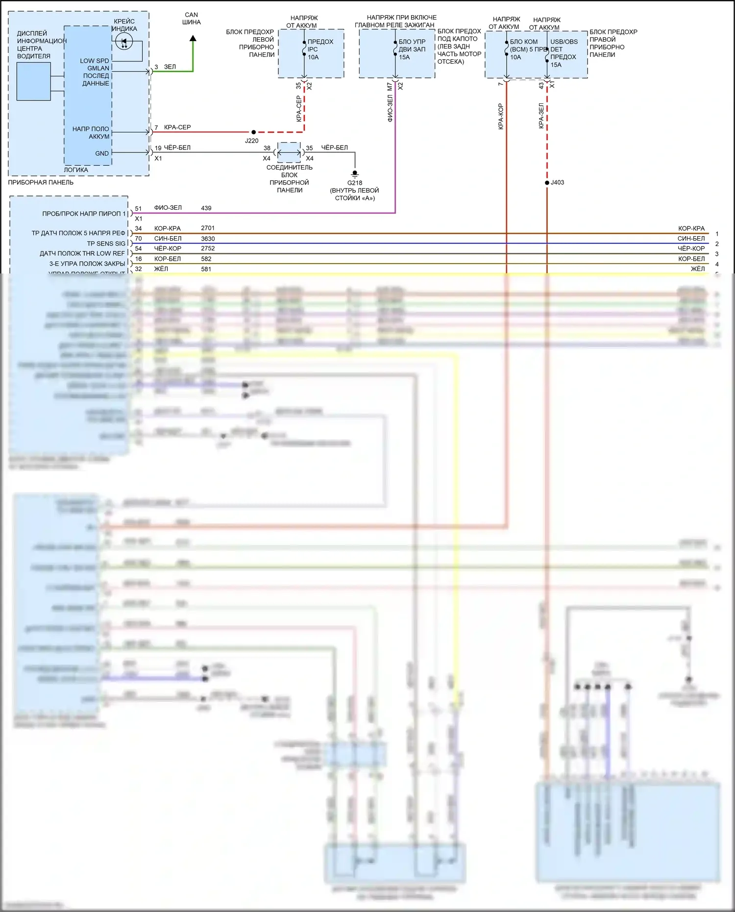 Escalade Cadillac GMT K2 (2014-2020): Электросхема круиз-контроля (1 из 2) 