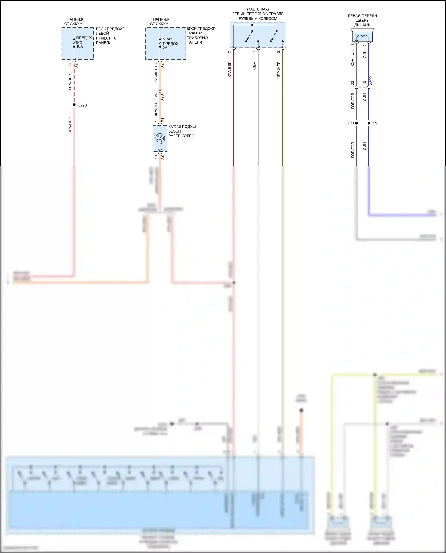Escalade Cadillac GMT K2 (2014-2020): Электросхема магнитолы премиум-класса, с усилителем объемного звучания, без аудиофайла (5 из 6) 