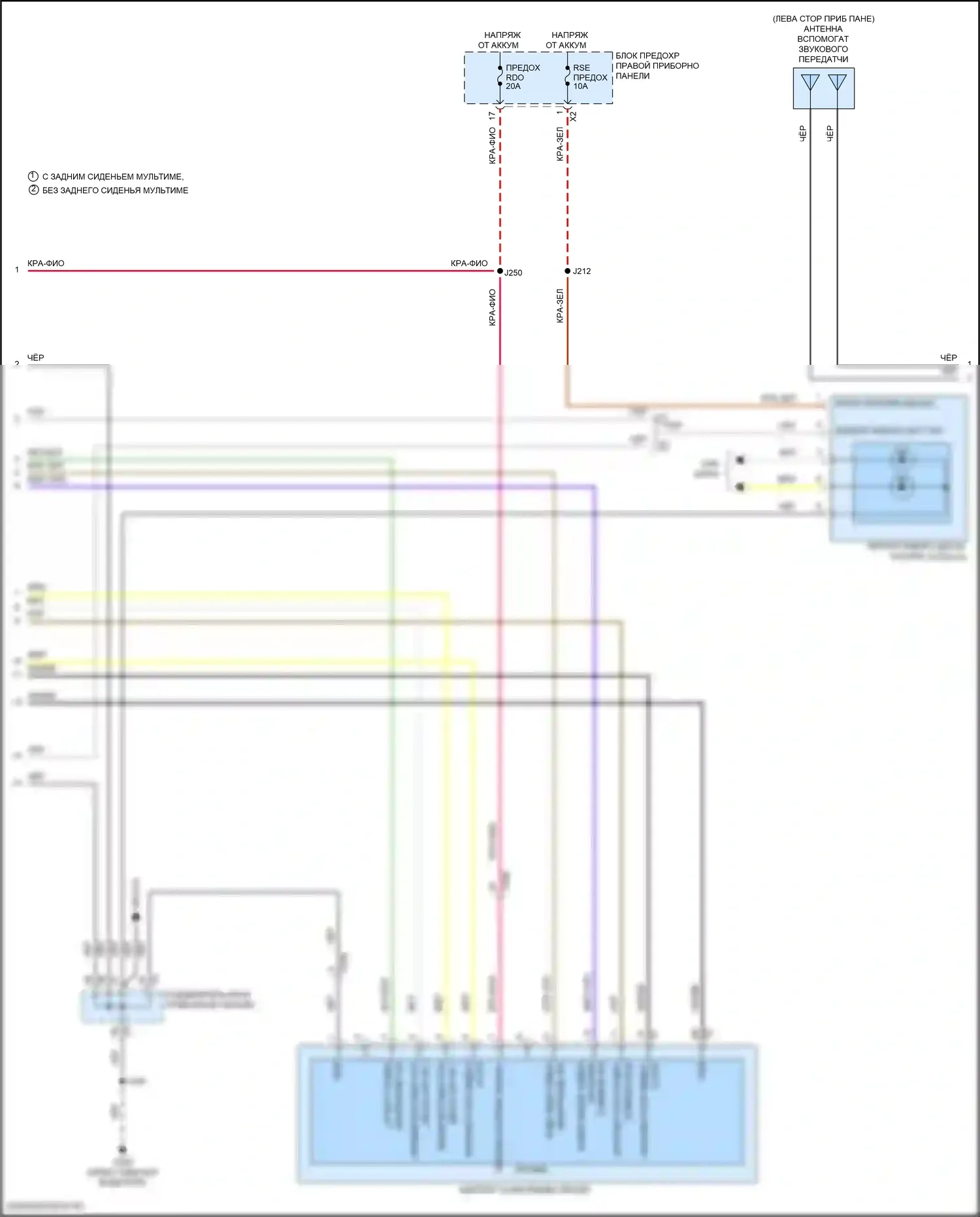 Escalade Cadillac GMT K2 (2014-2020): Электросхема видеосистемы (2 из 3) 