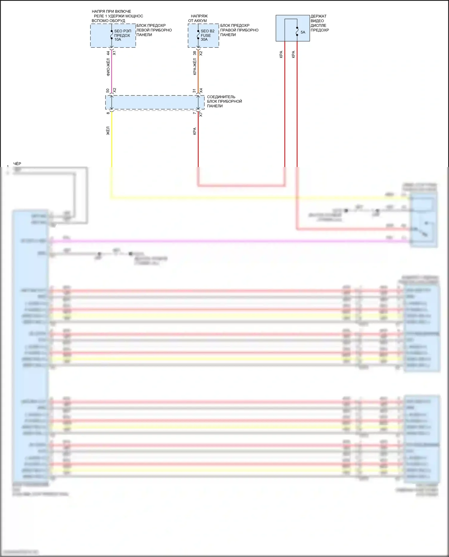 Escalade Cadillac GMT K2 (2014-2020): Электросхема видеосистемы (3 из 3) 