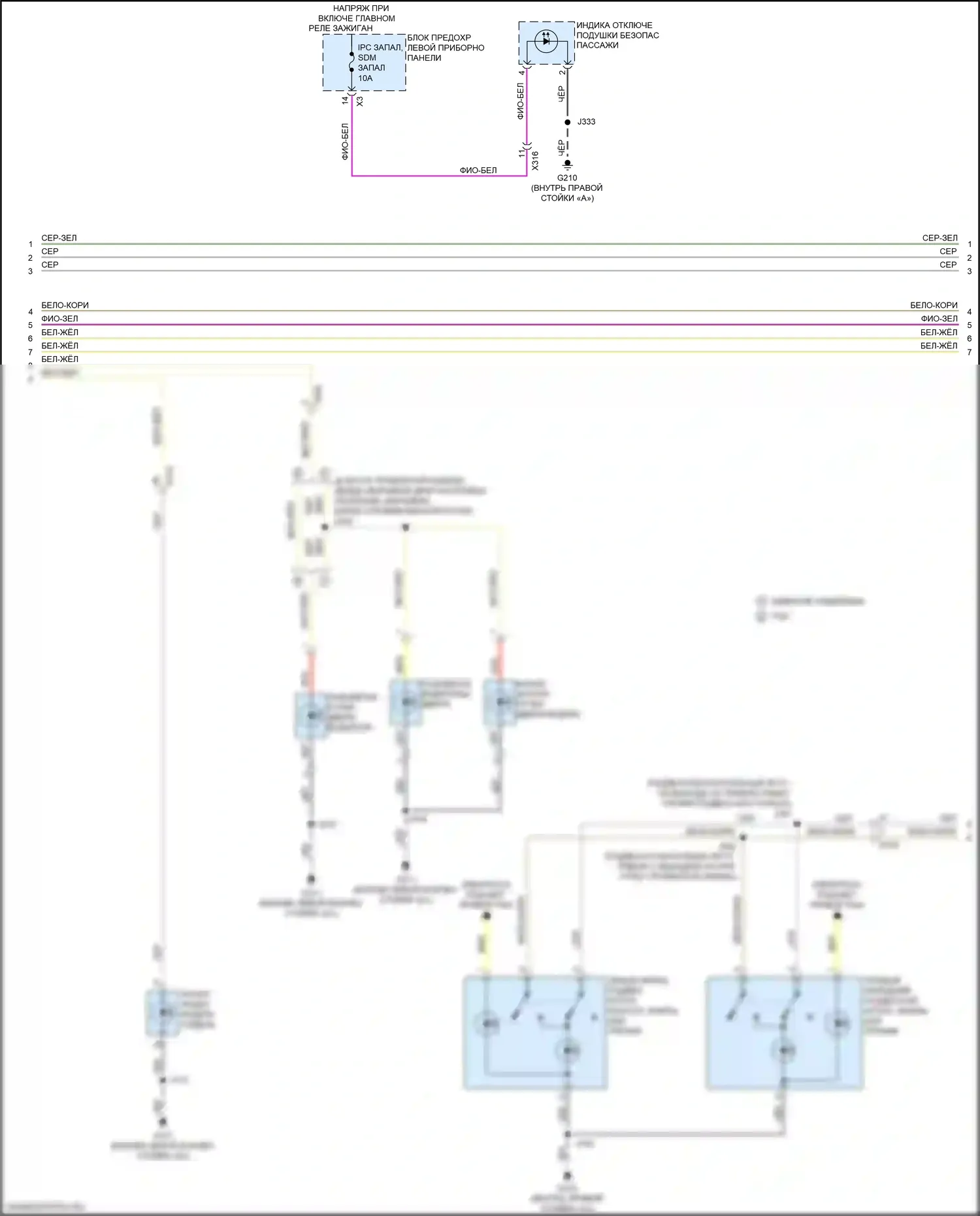 Escalade Cadillac GMT K2 (2014-2020): Электросхема освещения салона (2 из 4) 
