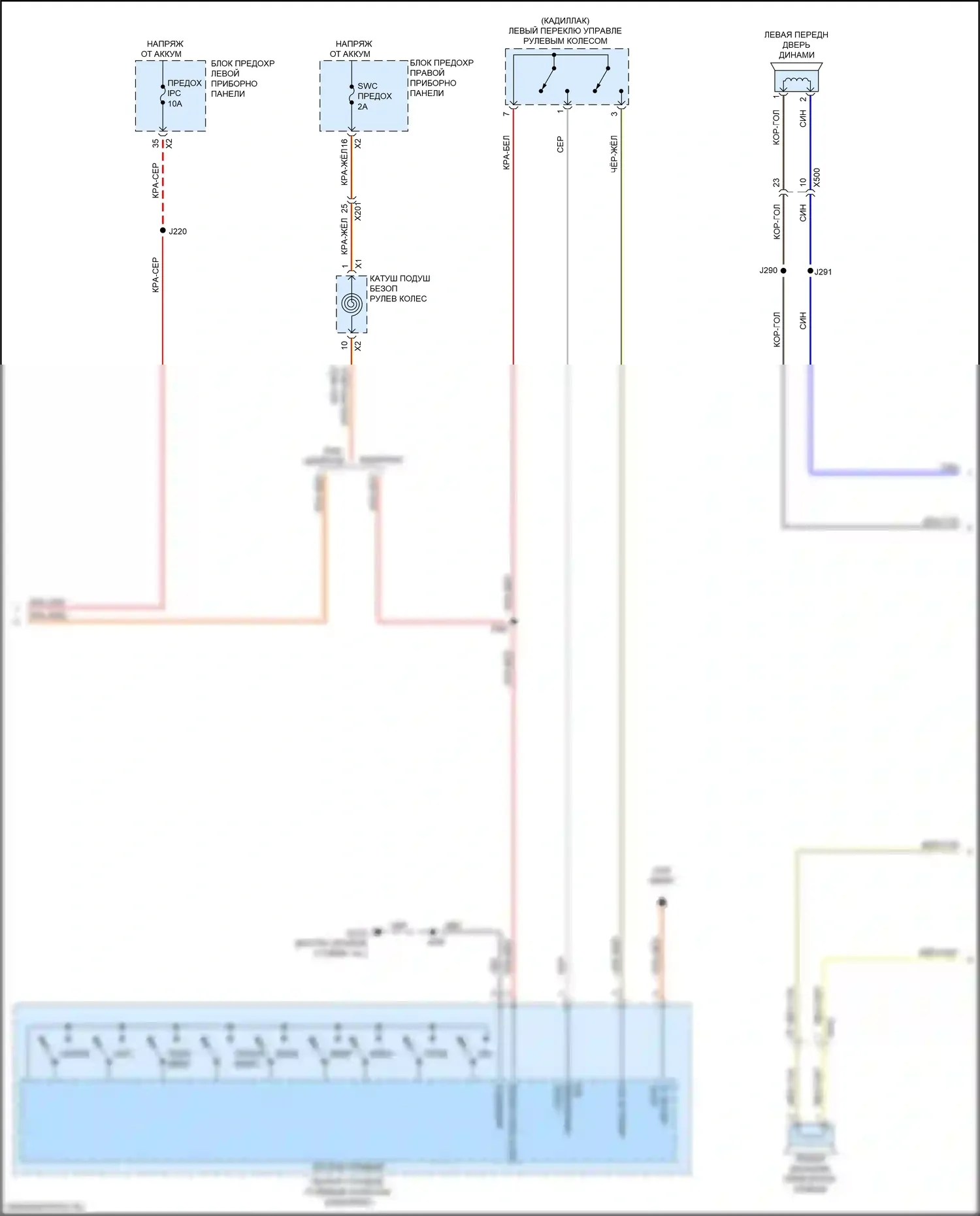 Escalade Cadillac GMT K2 (2014-2020): Электросхема навигации, без объемного усилителя (5 из 6) 