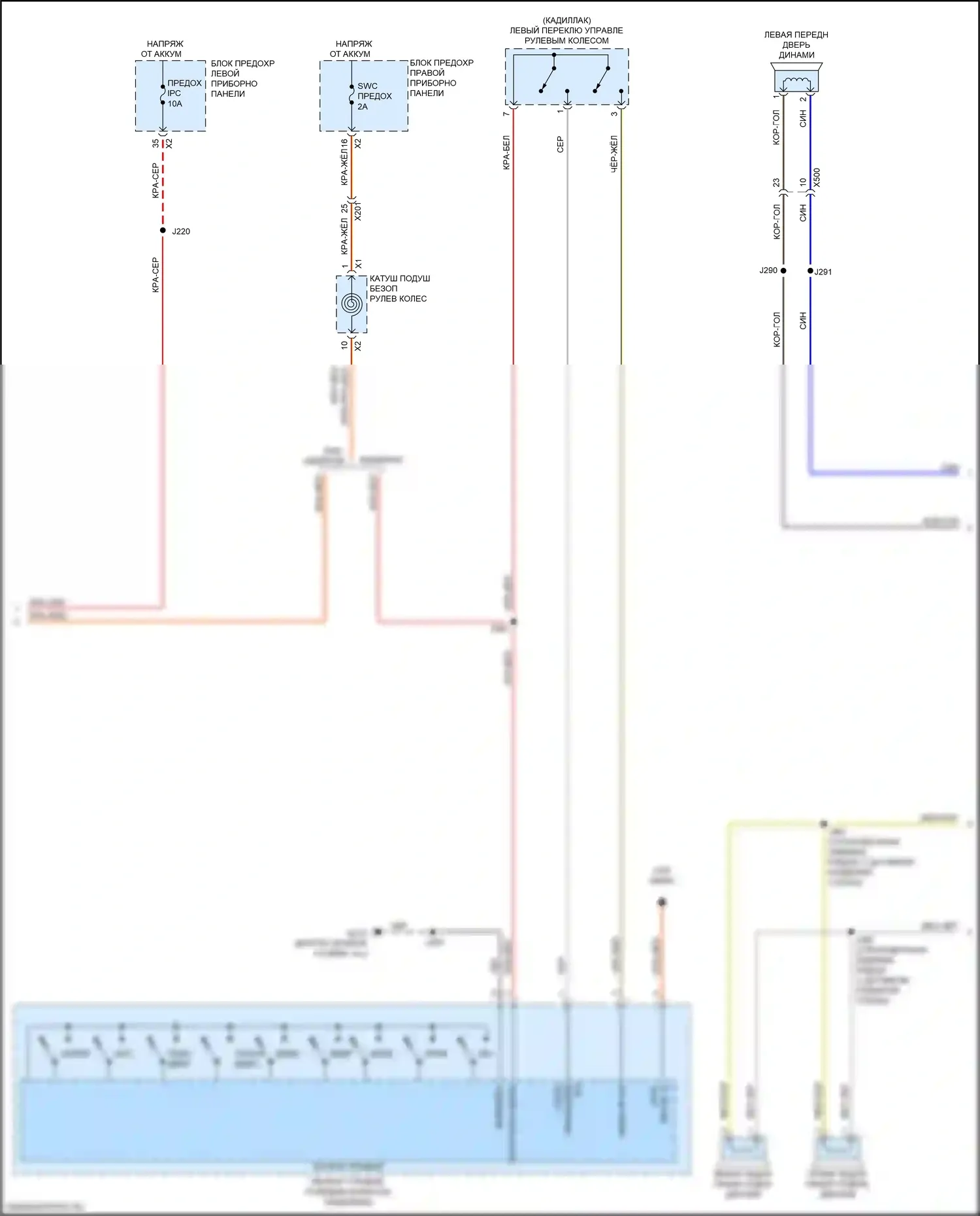 Escalade Cadillac GMT K2 (2014-2020): Электросхема навигации, с объемным усилителем, без аудиофайла (5 из 6) 