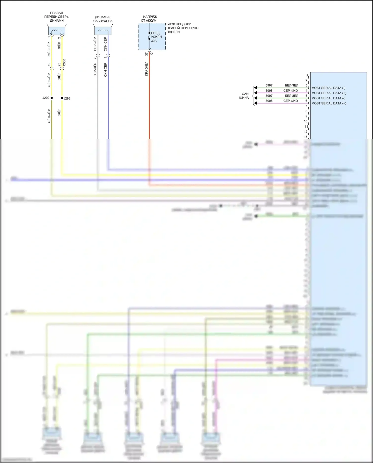 Escalade Cadillac GMT K2 (2014-2020): Электросхема навигации, с объемным усилителем, без аудиофайла (6 из 6) 