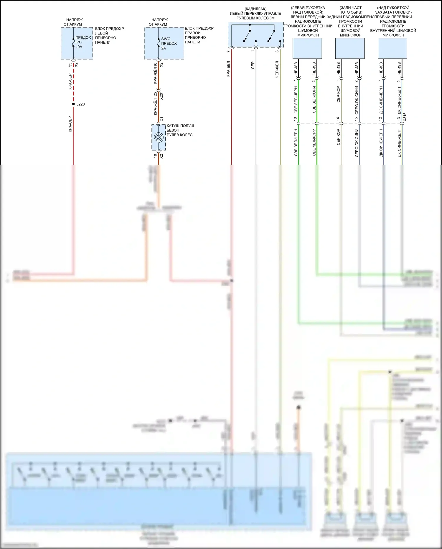 Escalade Cadillac GMT K2 (2014-2020): Электросхема навигации, с усилителем объемного звучания и аудиофайлом (5 из 6) 