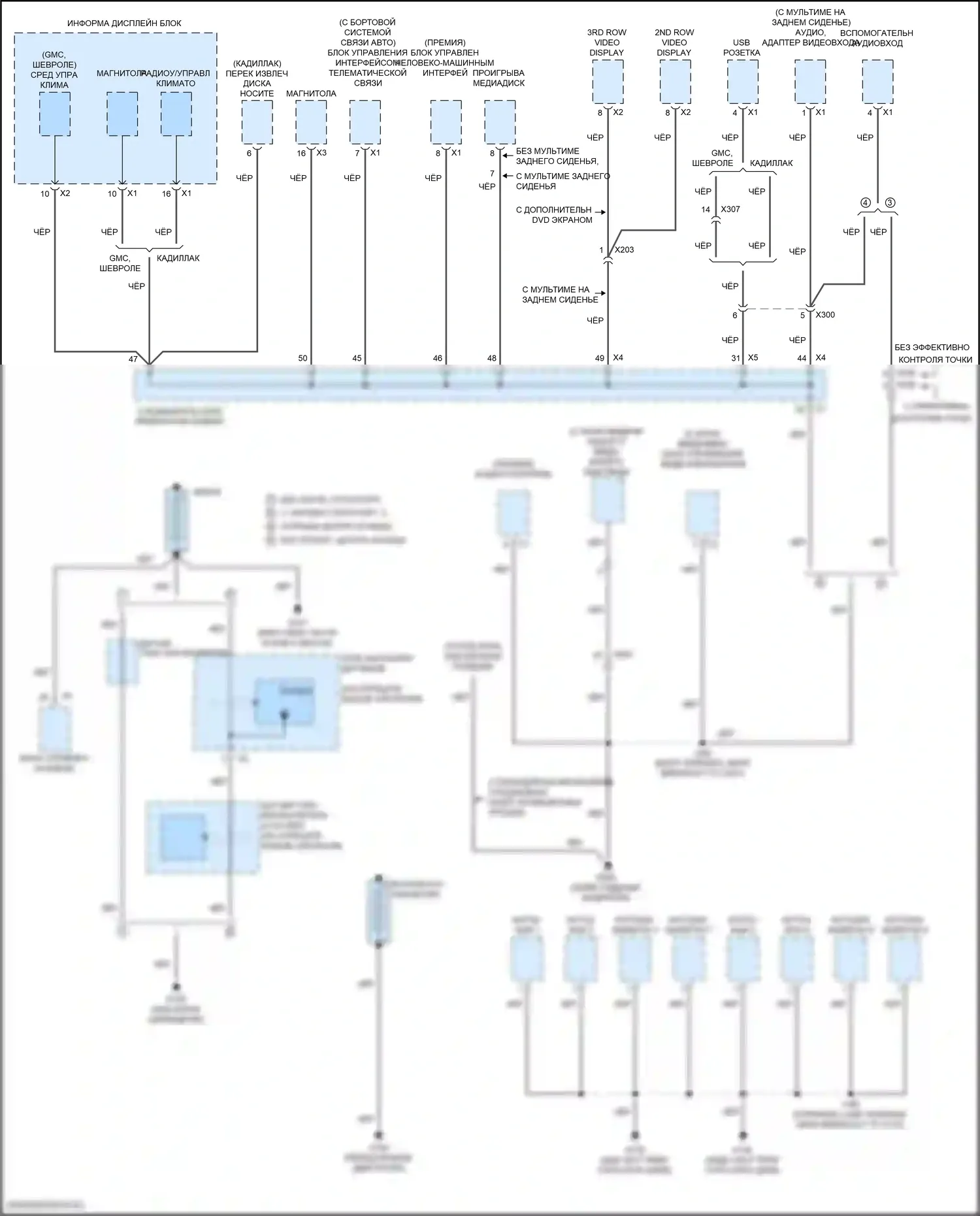 Escalade Cadillac GMT K2 (2014-2020): Электросхема распределения массы (10 из 11) 