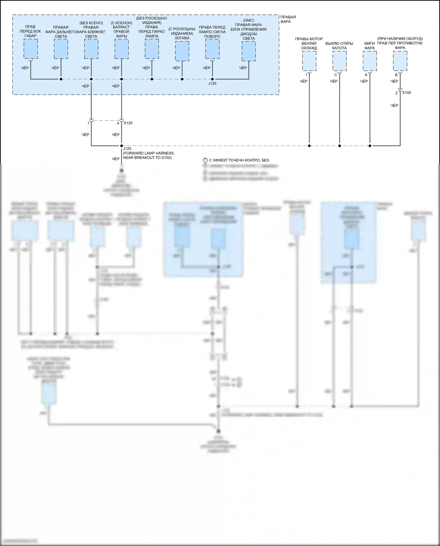 Escalade Cadillac GMT K2 (2014-2020): Электросхема разводки массы (2 из 11) 