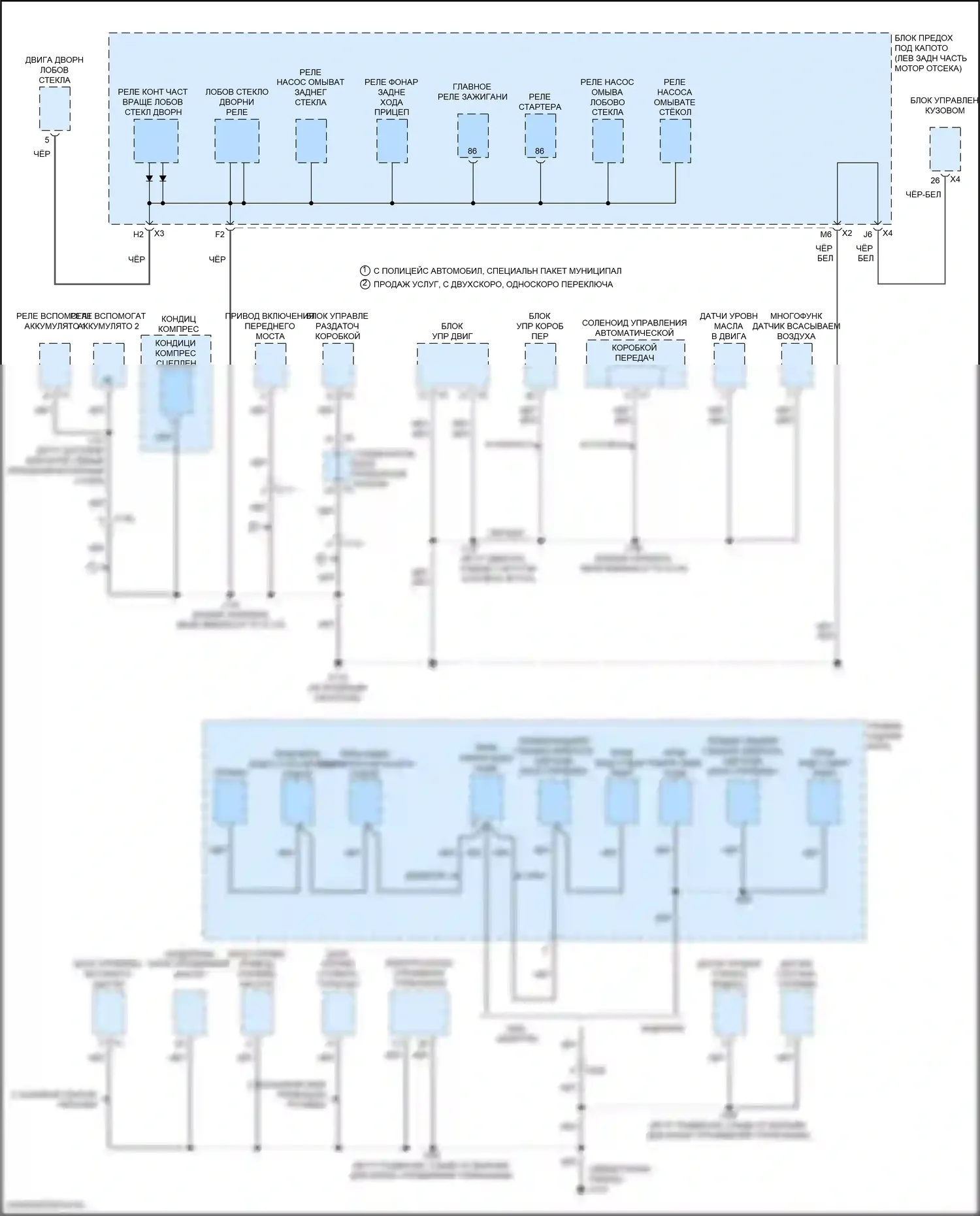 Escalade Cadillac GMT K2 (2014-2020): Электросхема разводки массы (3 из 11) 