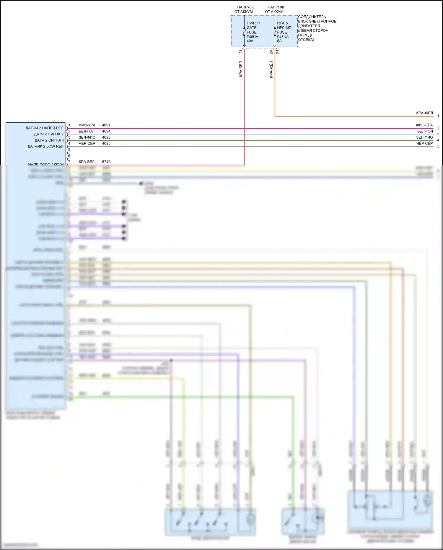 Lyriq Cadillac I (2022-2024): Электросхема дверей силового багажника (1 из 2) 