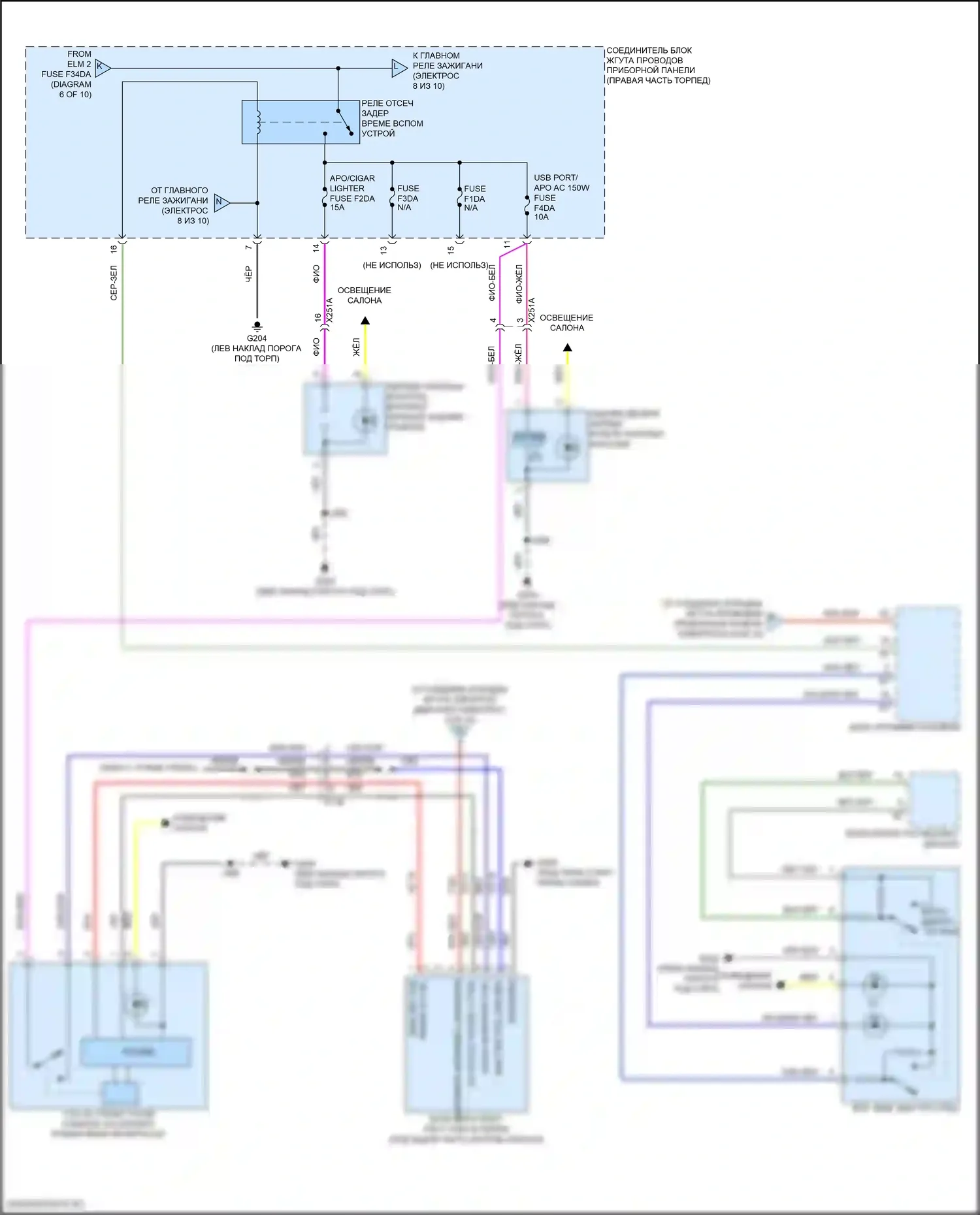 Lyriq Cadillac I (2022-2024): Электросхема блока предохранителей реле (7 из 10) 