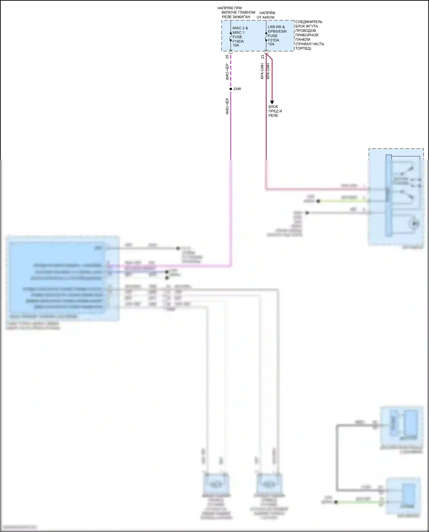 Lyriq Cadillac I (2022-2024): Электросхема системы стояночного тормоза 