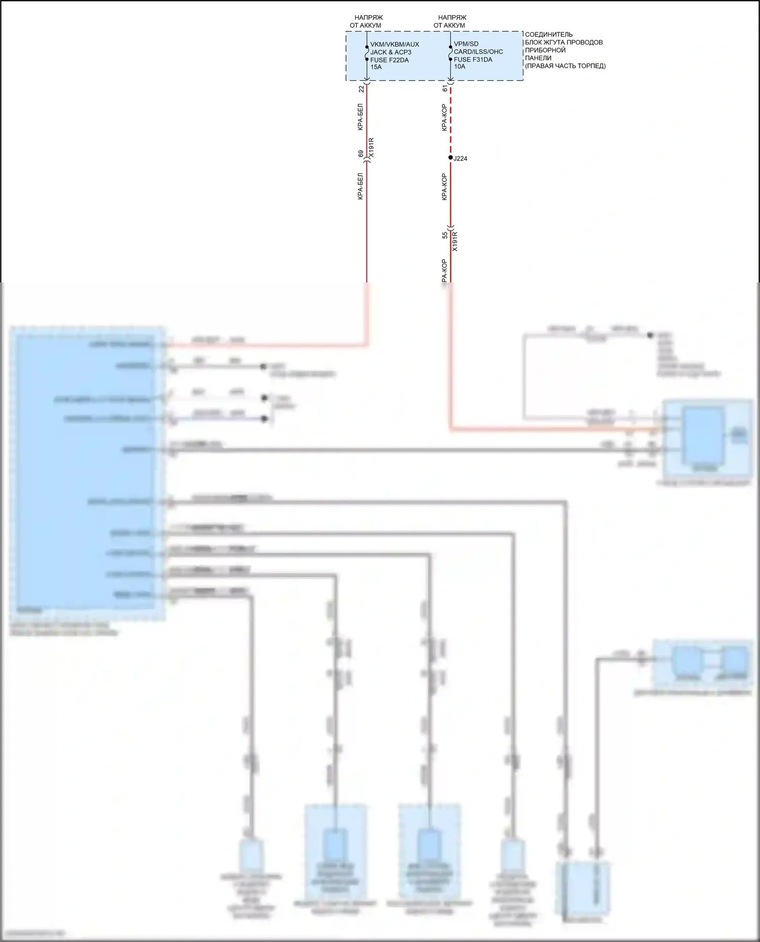 Lyriq Cadillac I (2022-2024): Электросхема камеры кругового обзора 