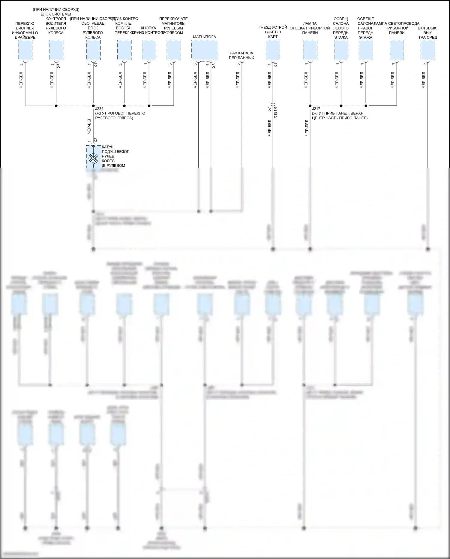 Lyriq Cadillac I (2022-2024): Электросхема разводки массы (3 из 8) 