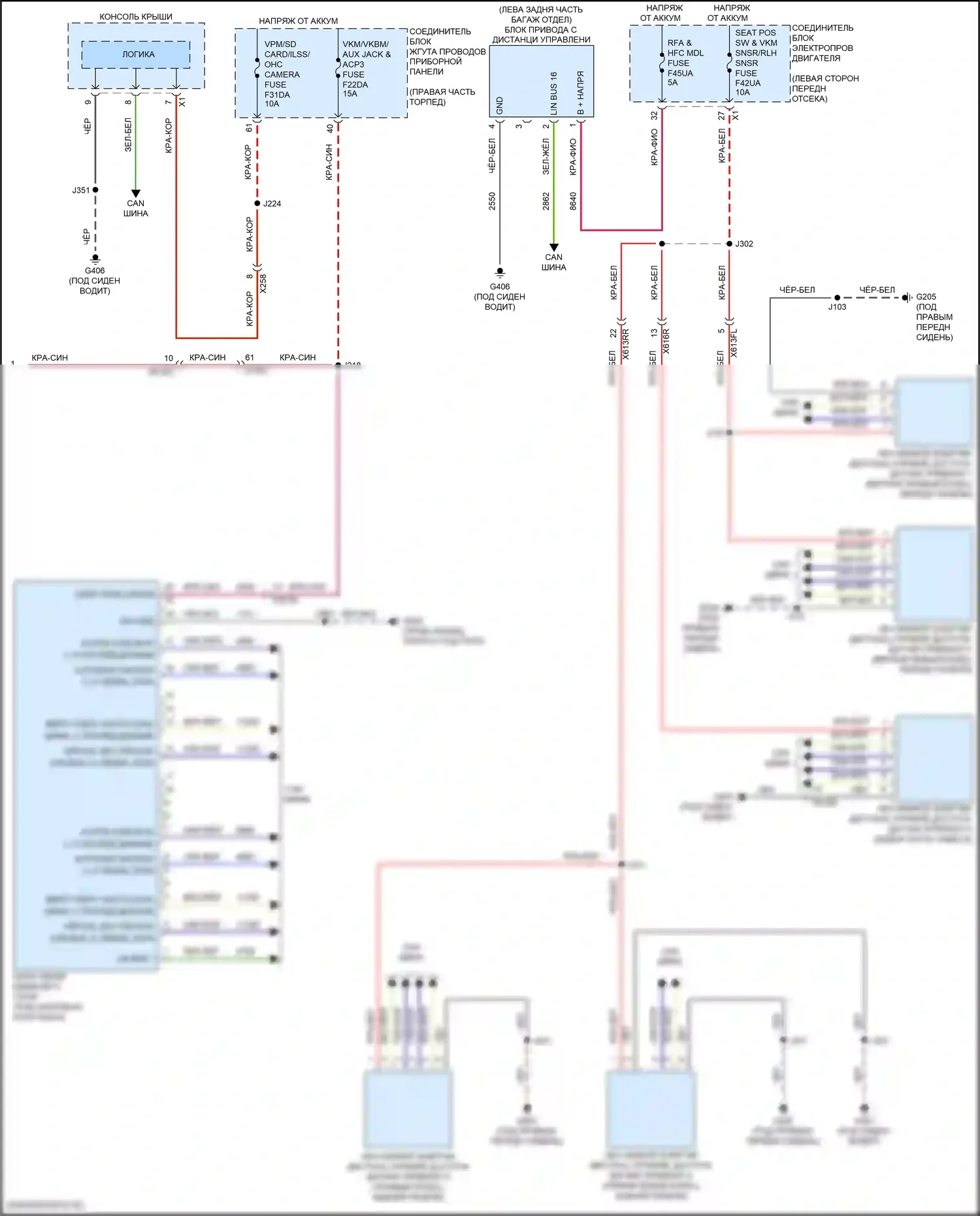 Lyriq Cadillac I (2022-2024): Электросхема центрального замка (6 из 6) 