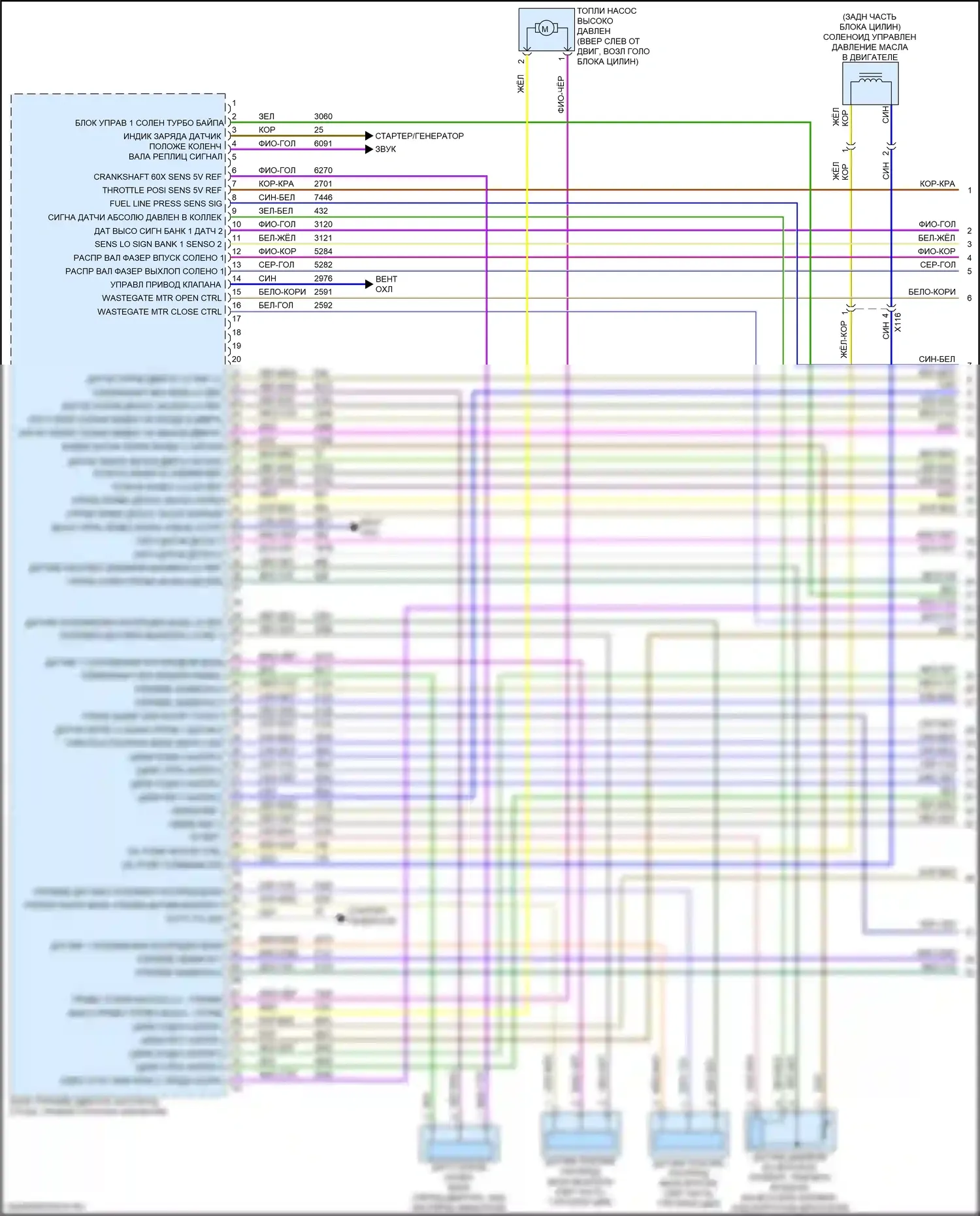 XT4 Cadillac I (2018-2023): Электросхема двигателя 2.0l vin 4 (1 из 10) 