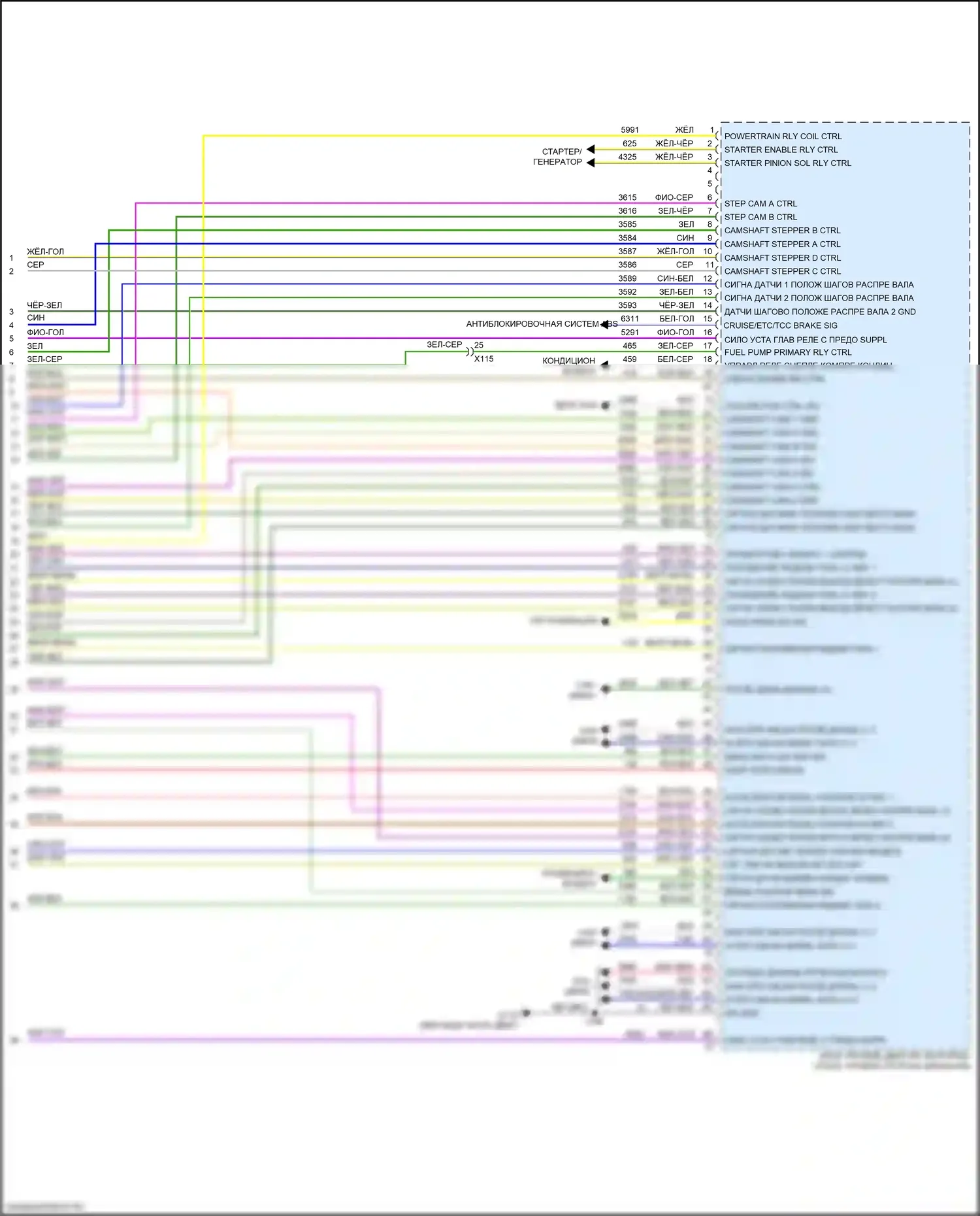XT4 Cadillac I (2018-2023): Электросхема двигателя 2.0l vin 4 (10 из 10) 