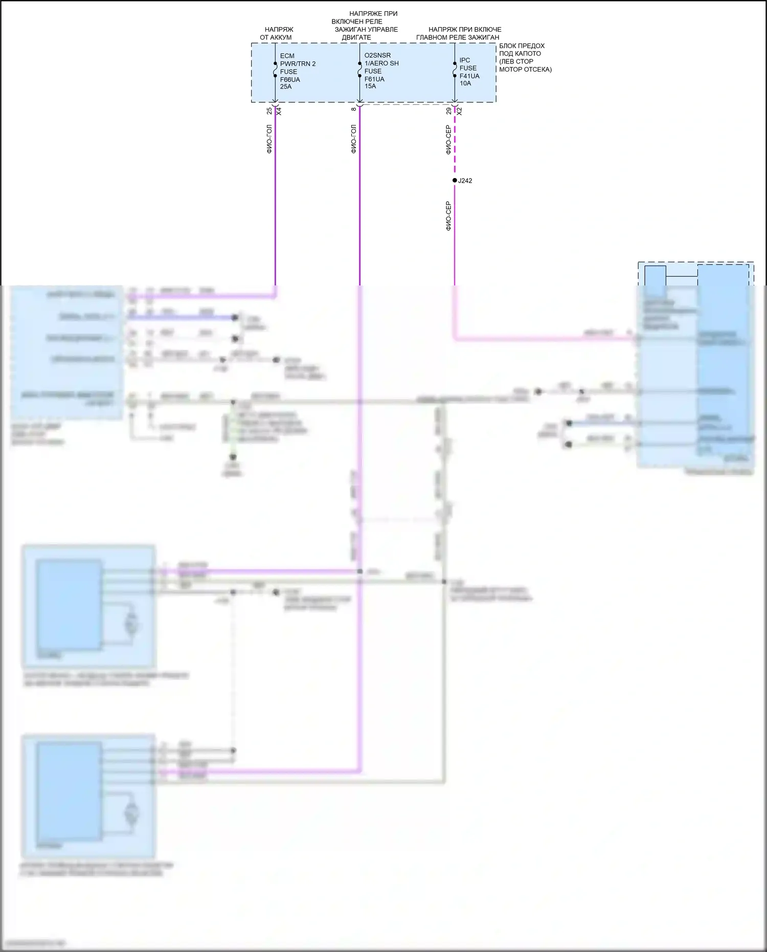 XT5 Cadillac I рестайлинг (2019-2024): Электросхема активных управление кузовом и подвеской 