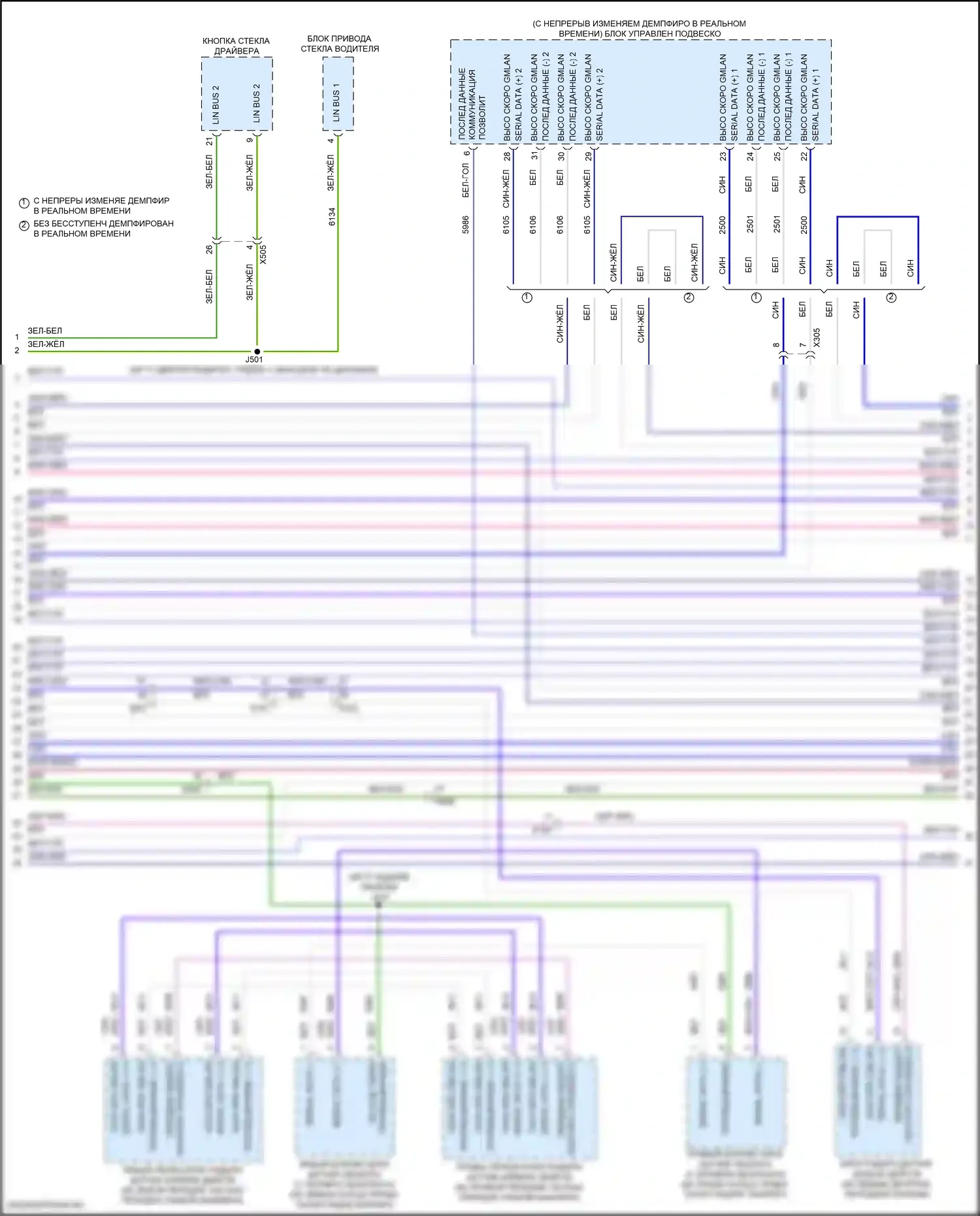XT5 Cadillac I рестайлинг (2019-2024): Can шина электросхема (8 из 10) 