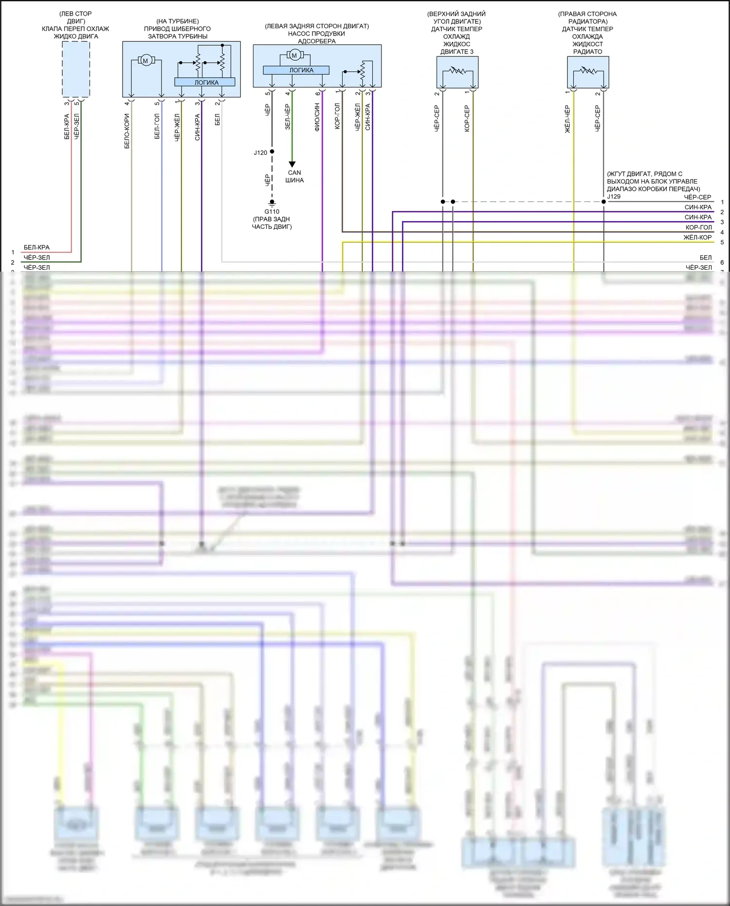 XT5 Cadillac I рестайлинг (2019-2024): Электросхема двигателя 2.0l vin 4 (7 из 8) 