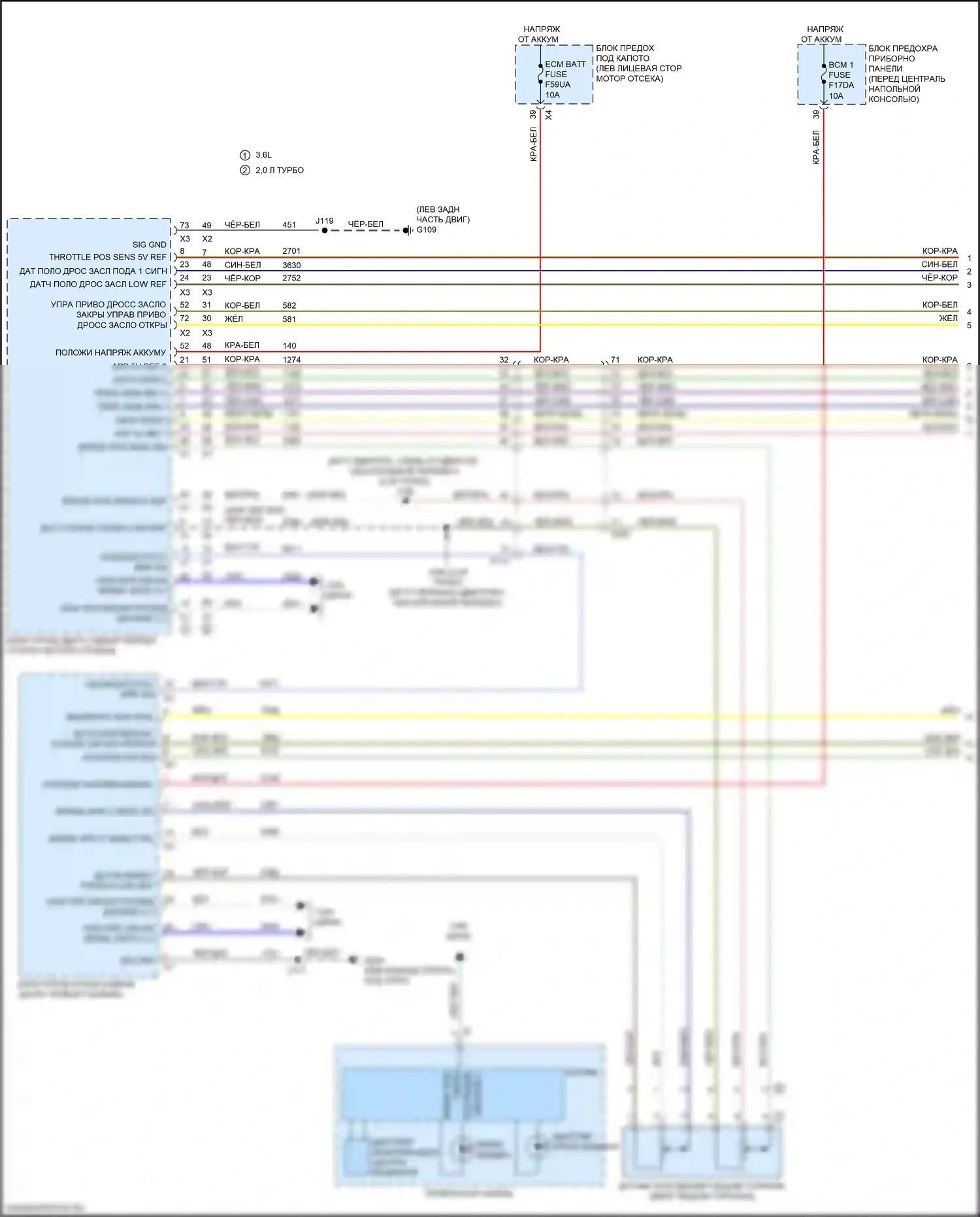 XT5 Cadillac I рестайлинг (2019-2024): Электросхема круиз-контроля (1 из 2) 