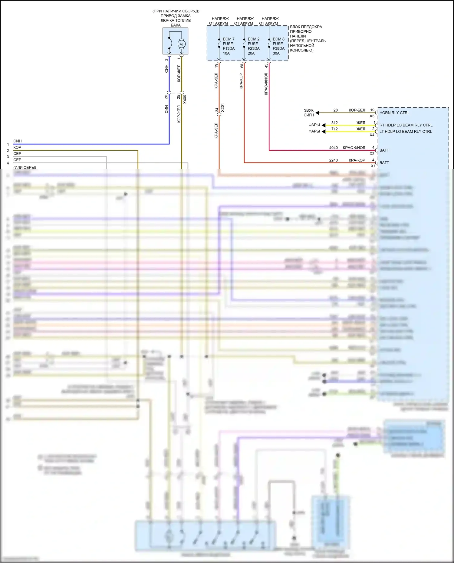 XT5 Cadillac I рестайлинг (2019-2024): Электросхема защиты от взлома (6 из 6) 