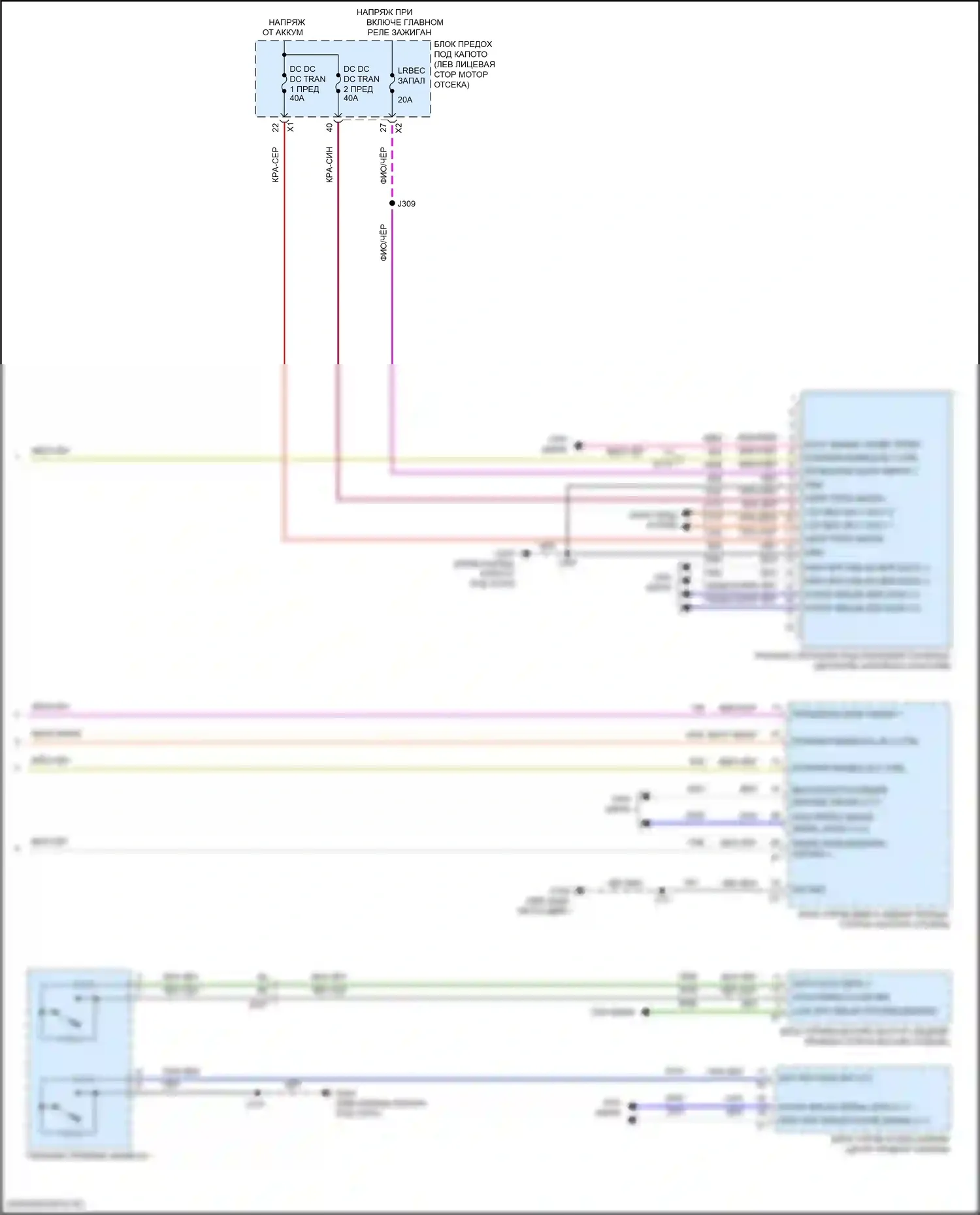 XT5 Cadillac I (2016-2019): Электросхема стартера (2 из 2) 