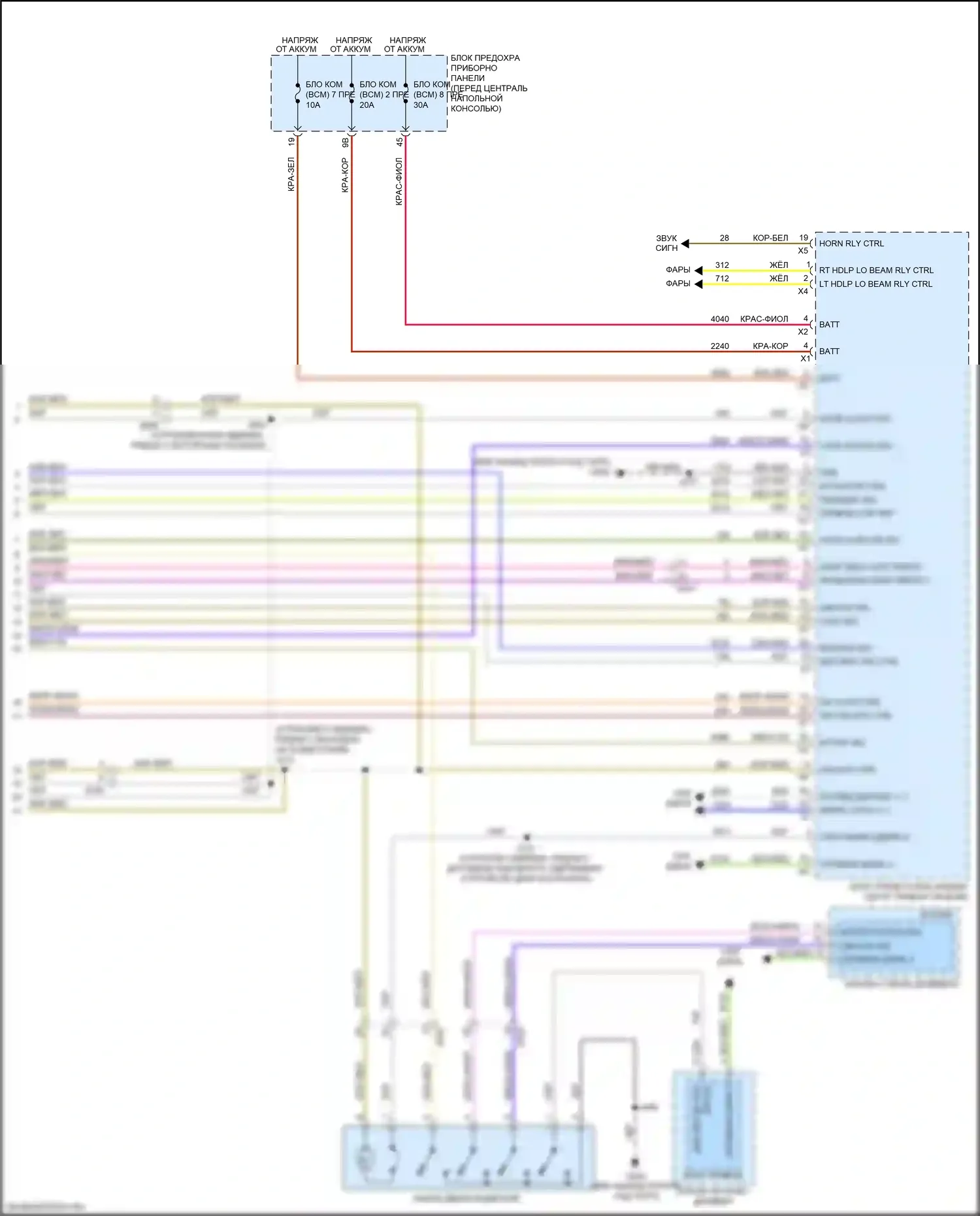 XT5 Cadillac I (2016-2019): Электросхема центрального замка (5 из 5) 