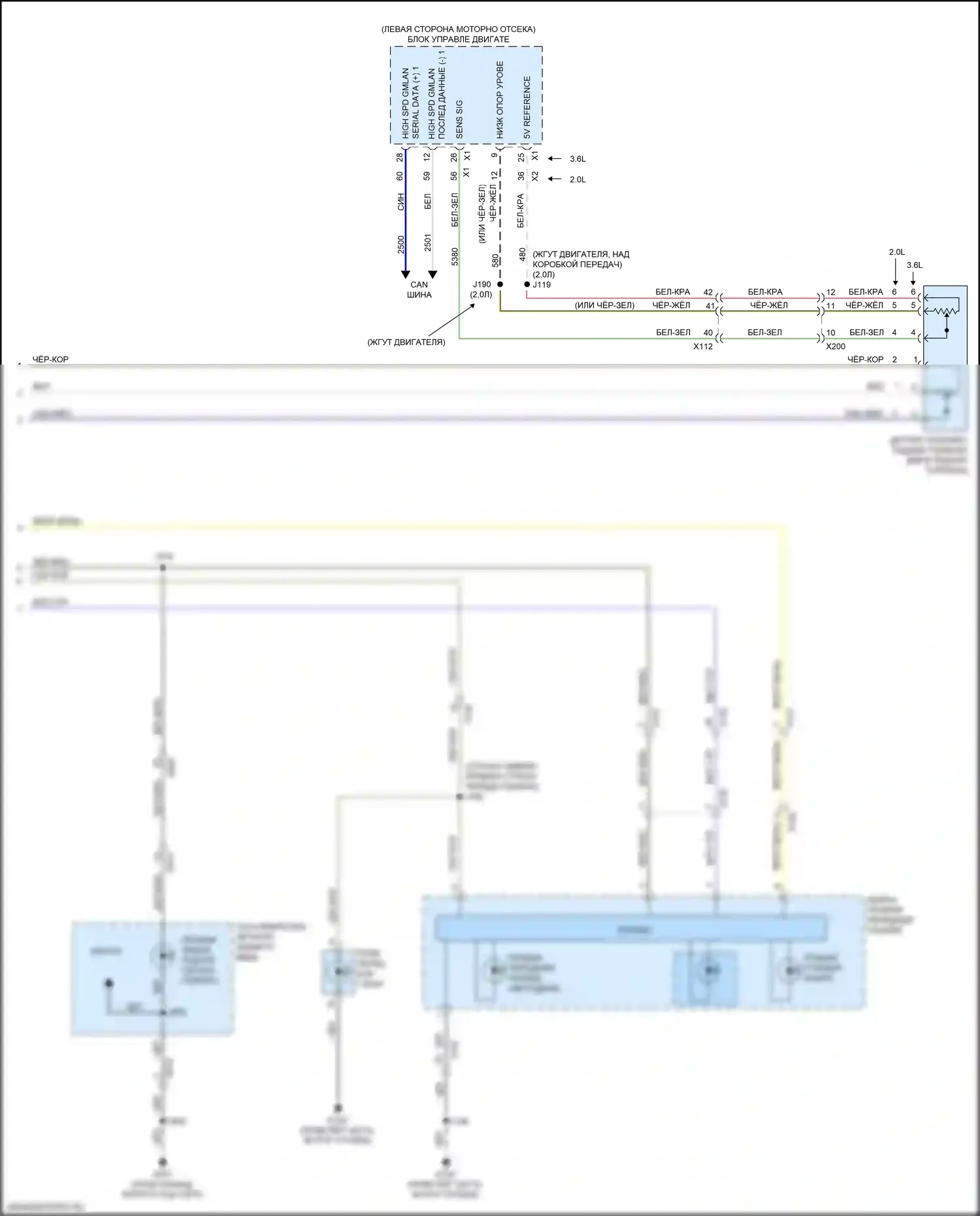 XT6 Cadillac I (2019-2024): Электросхема фар и фонарей (5 из 5) 