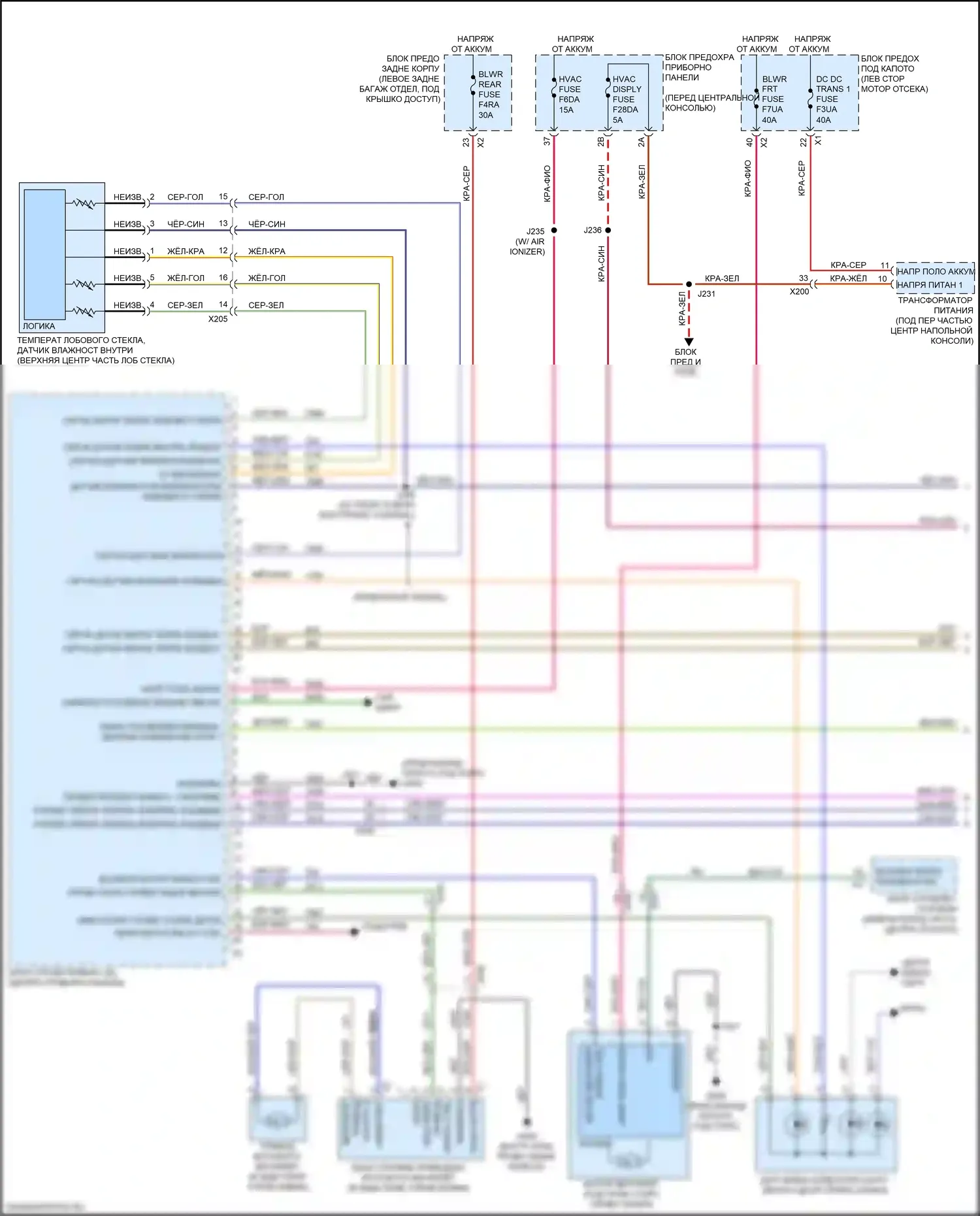 XT6 Cadillac I (2019-2024): Электросхема климат контроля (1 из 5) 