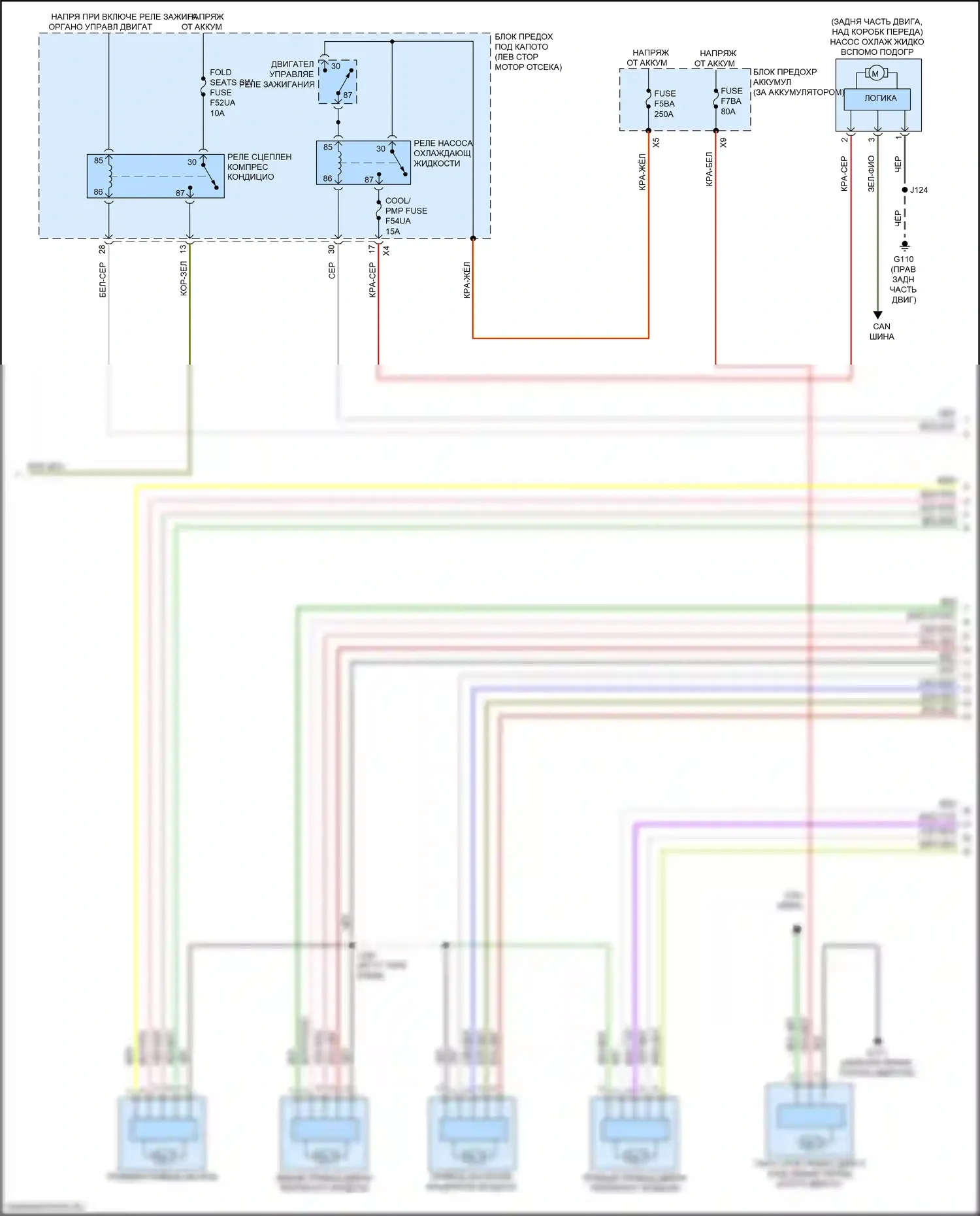 XT6 Cadillac I (2019-2024): Электросхема климат контроля (3 из 5) 