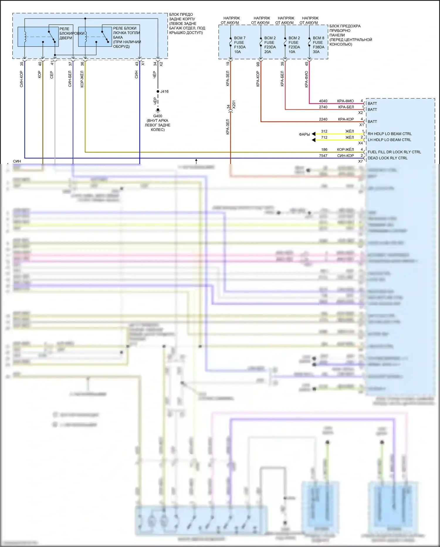 XT6 Cadillac I (2019-2024): Электросхема защиты от взлома (5 из 5) 