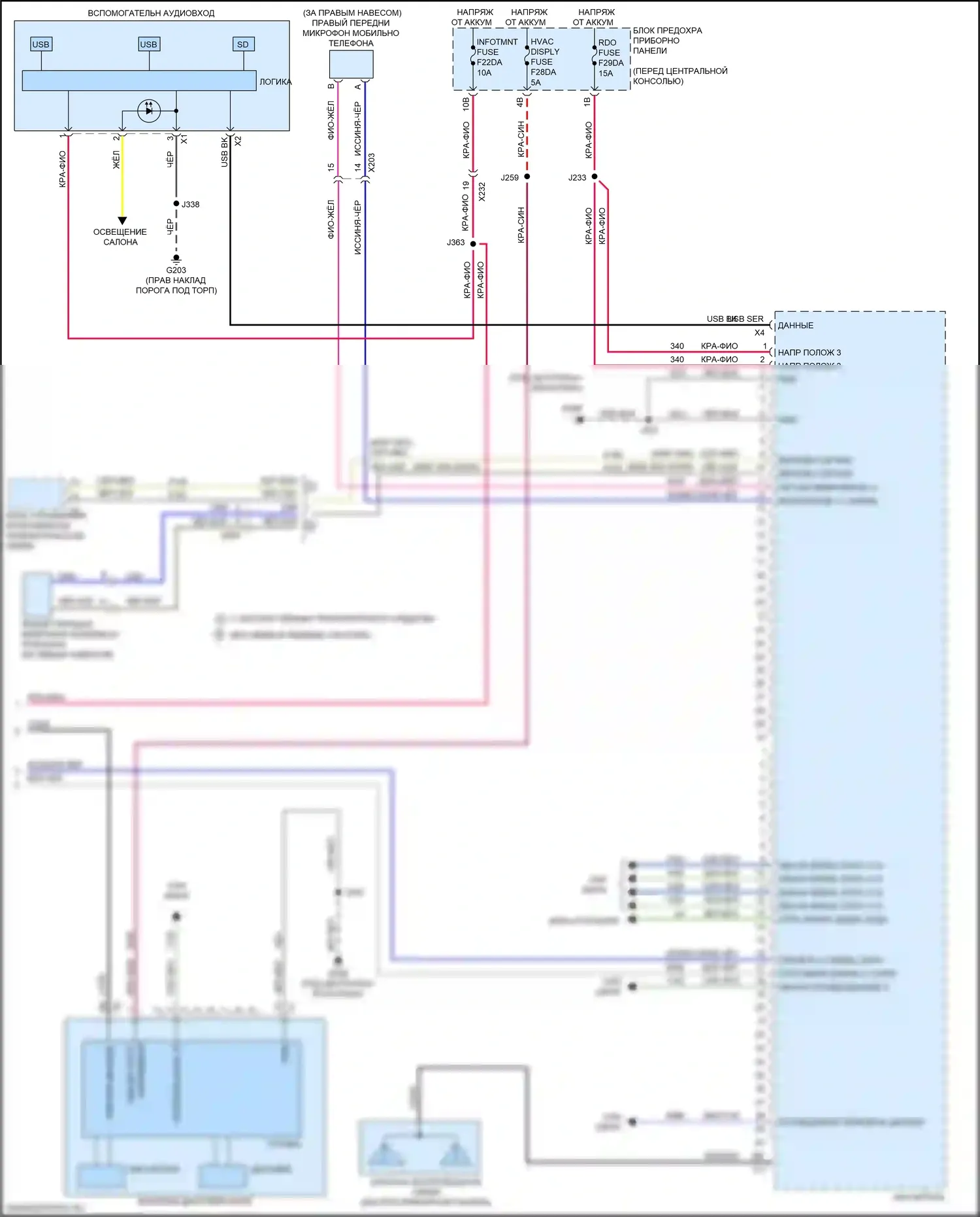 XT6 Cadillac I (2019-2024): Электросхема навигации, без объемного усилителя (4 из 4) 
