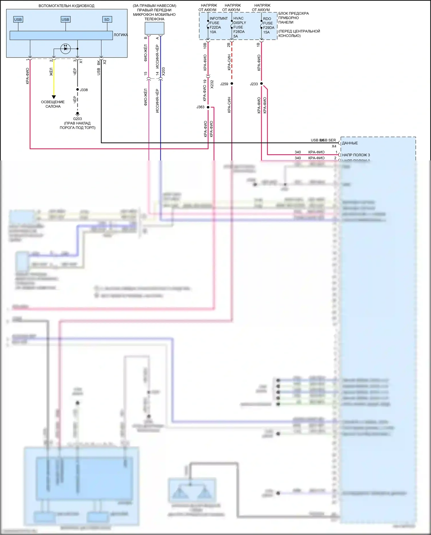 XT6 Cadillac I (2019-2024): Электросхема навигации, с объемным усилителем (4 из 4) 