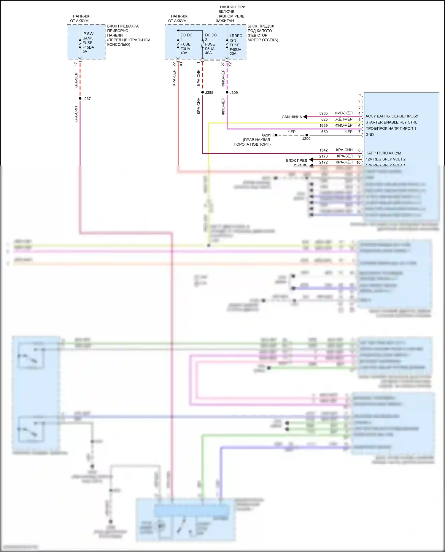 XT6 Cadillac I (2019-2024): Электросхема стартера (2 из 2) 