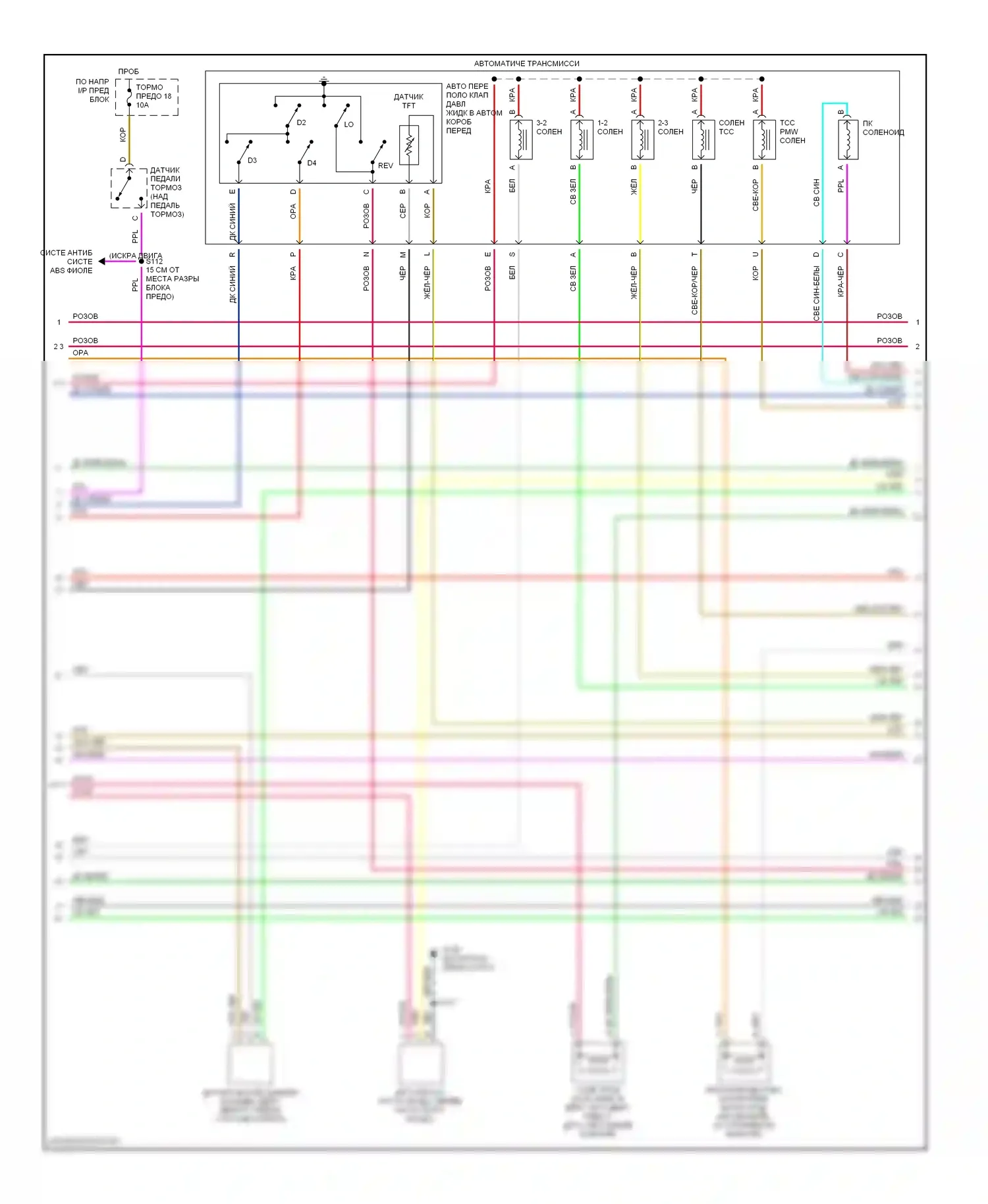 Astro Chevrolet I (1985-2005): Электросхема двигателя 4.3l vin x (3 из 4) 